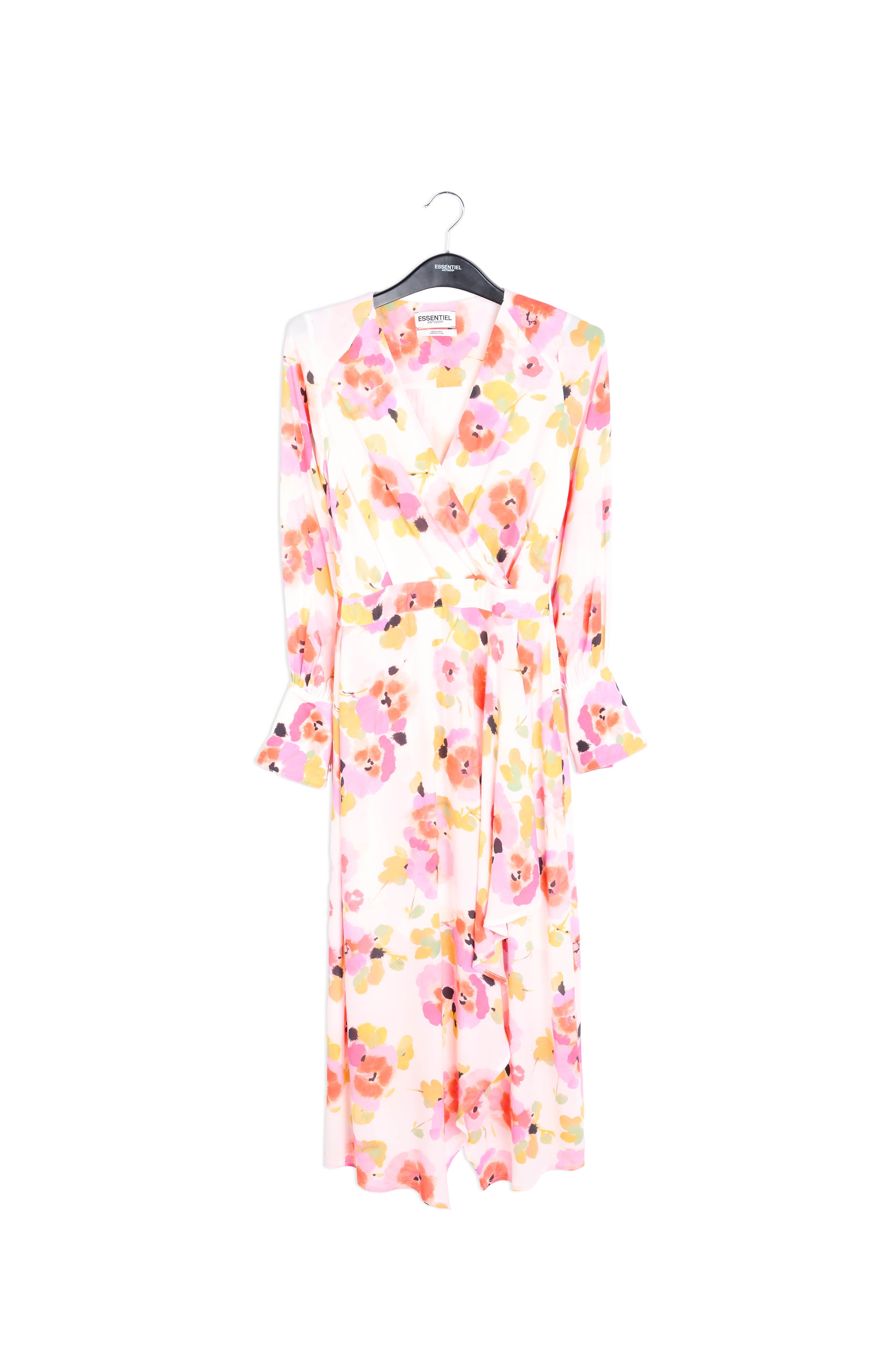 Off-white floral-print midi dress RE—SSENTIEL | Essentiel second hand