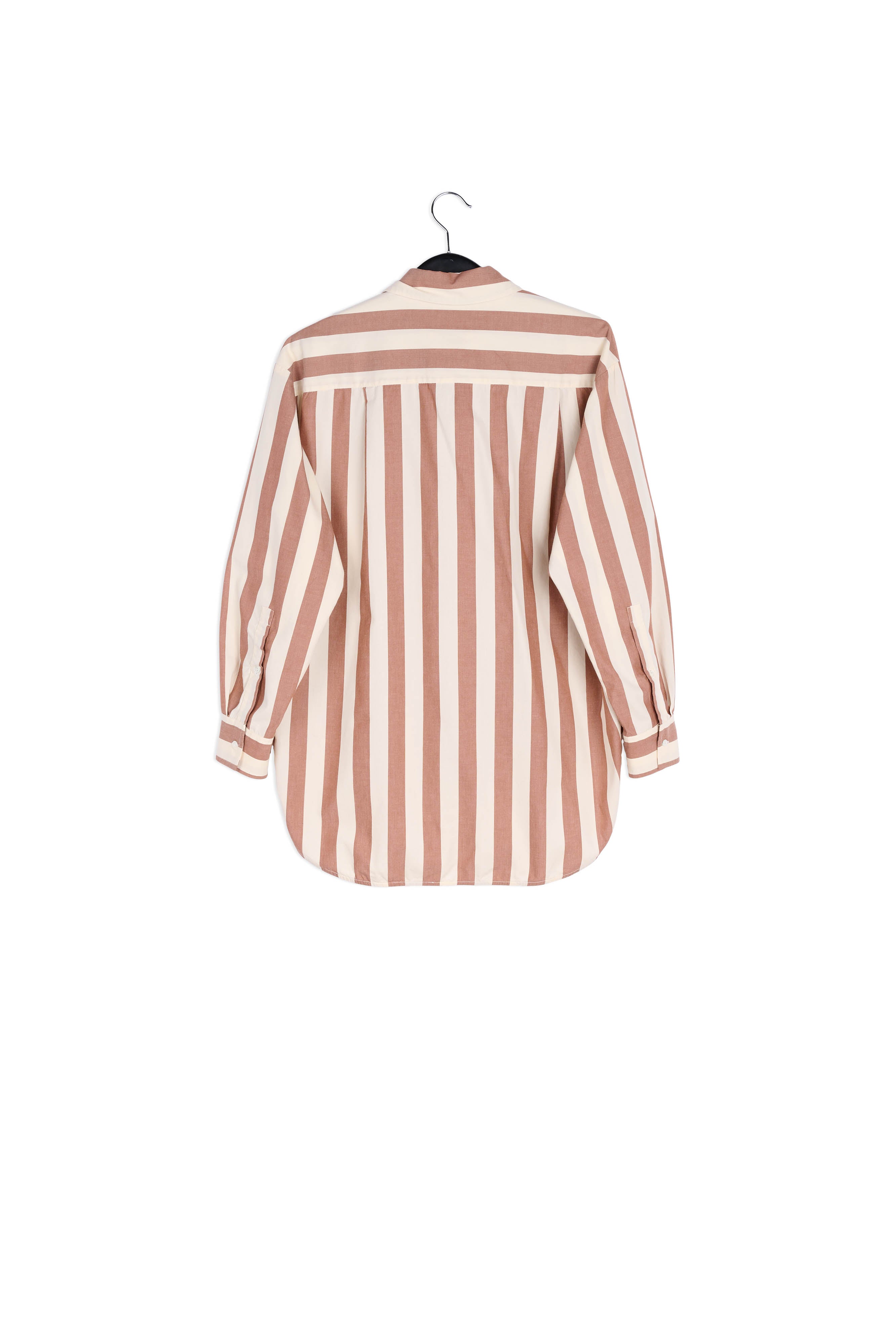 Off-white and pink striped cotton shirt RE—SSENTIEL | Essentiel second hand