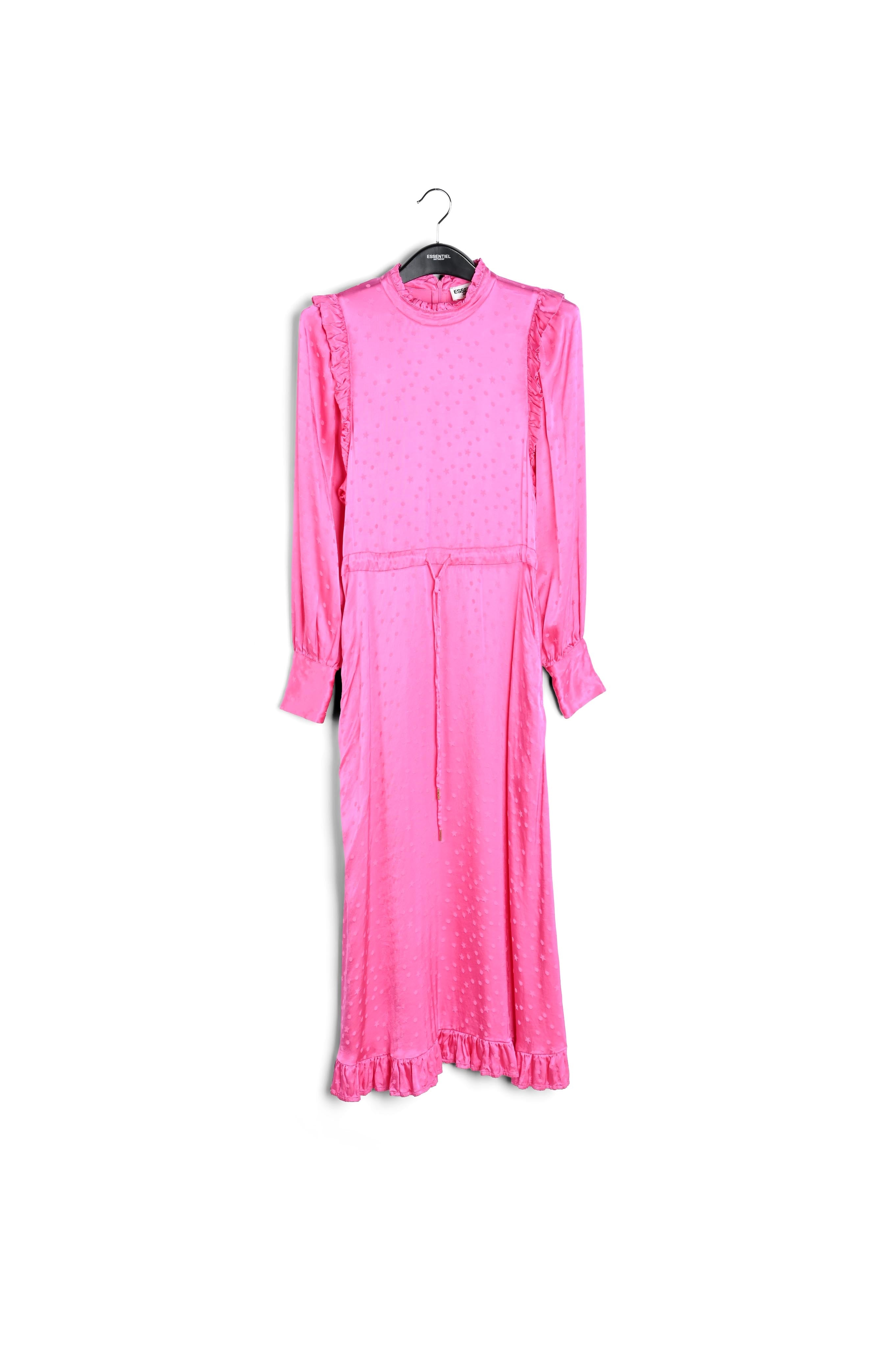 Essentiel Antwerp outlet Pink Ruffle Long sleeve Mini Dress