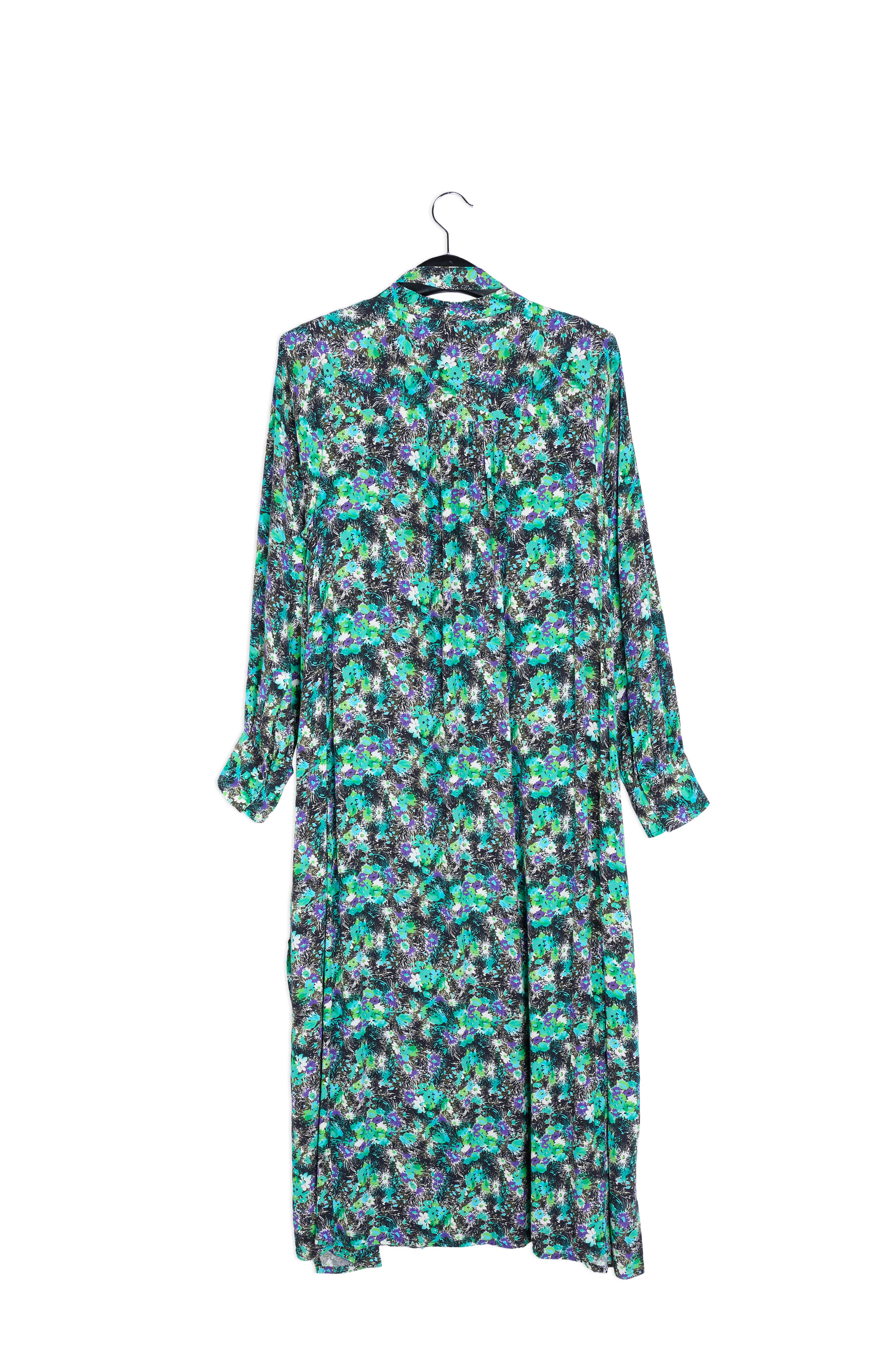 Green floral print a-line shirt dress RE—SSENTIEL | Essentiel second hand