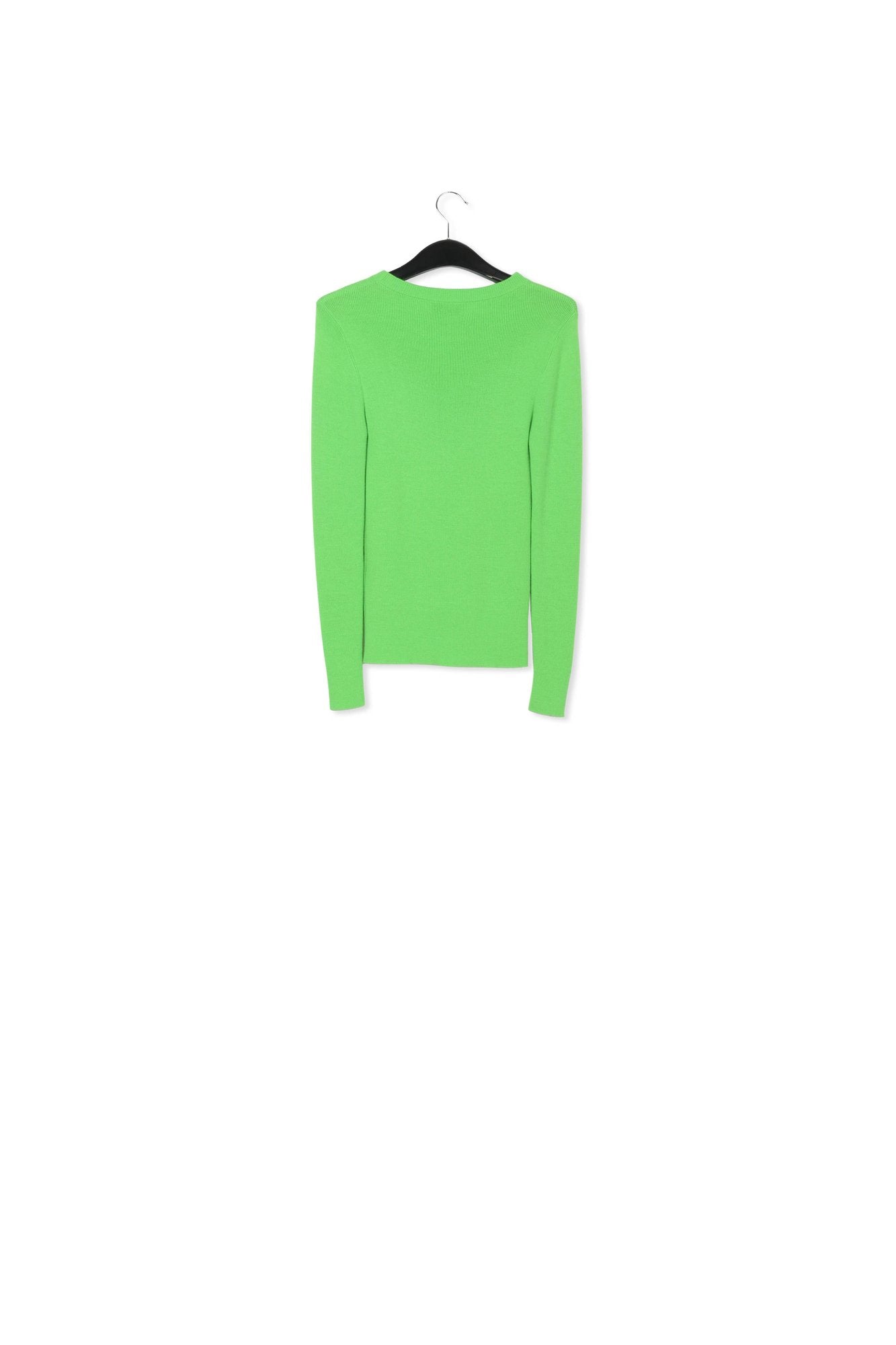 Neon green rib-knitted sweater RE—SSENTIEL | Essentiel second hand