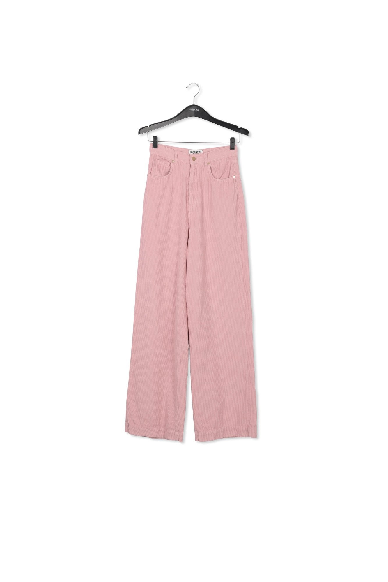 Pastel pink soft corduroy wide leg pants RE—SSENTIEL | Essentiel second hand
