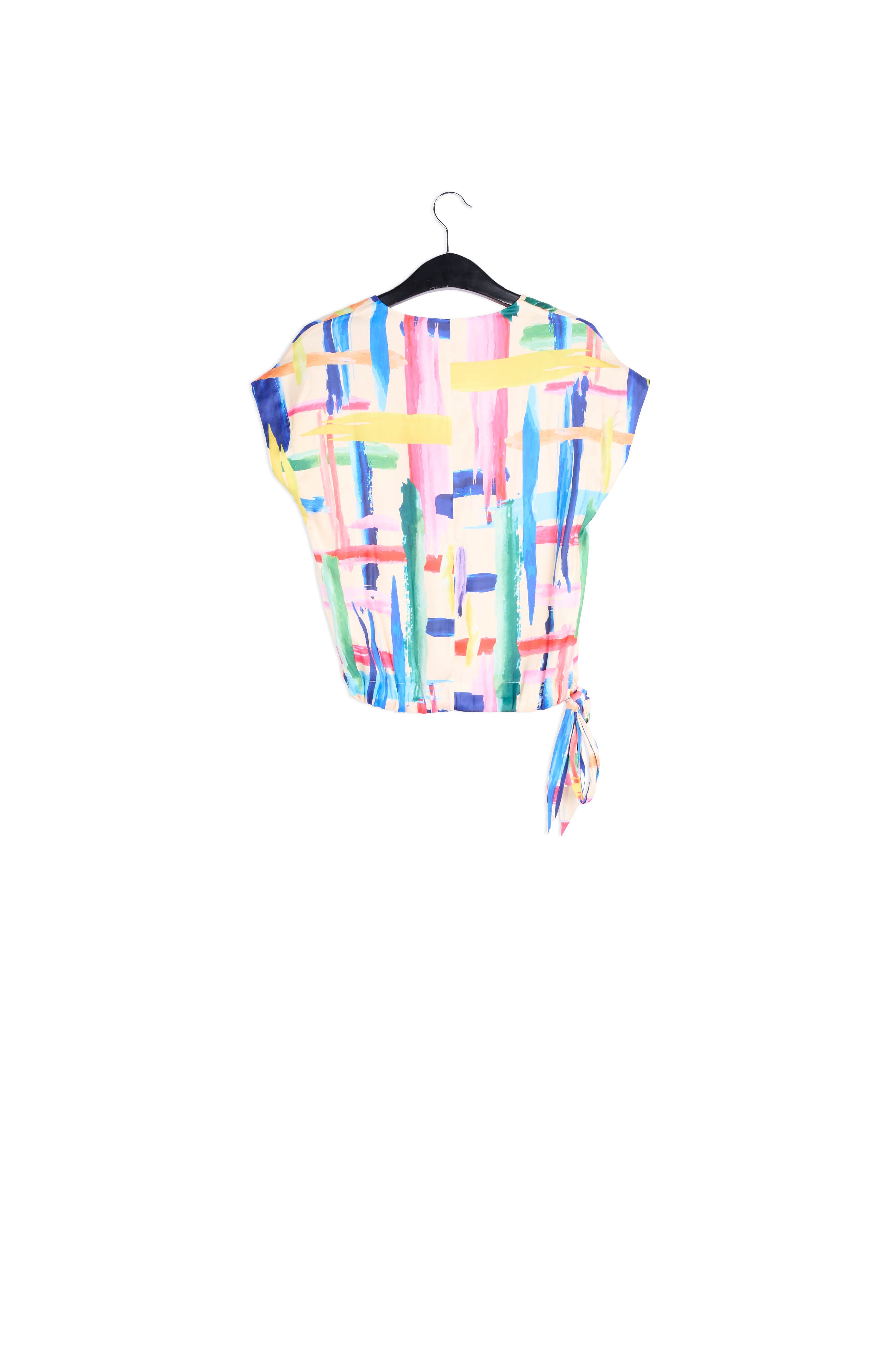 Multicolored graphic striped top RE—SSENTIEL | Essentiel second hand