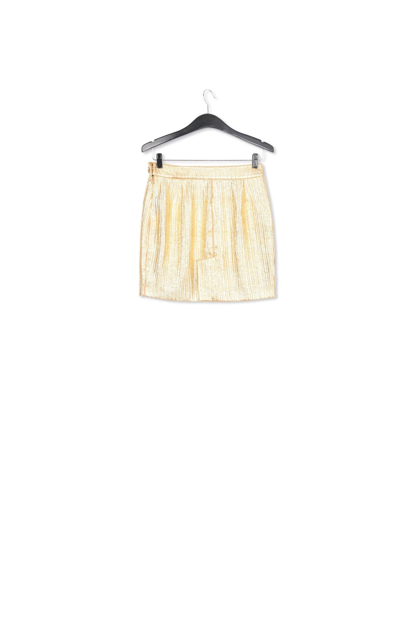 Gold metallic mini skirt RE—SSENTIEL | Essentiel second hand