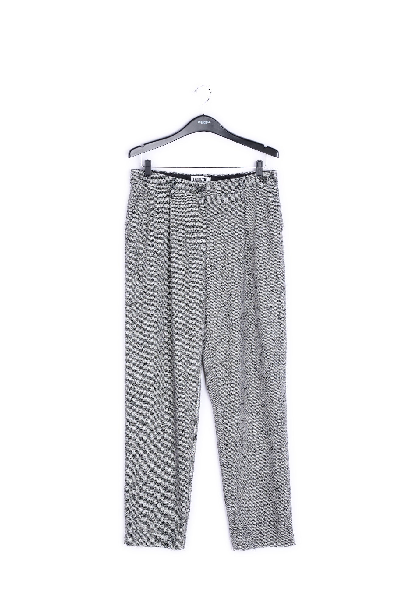 Grey mélange carrot-shaped pants RE—SSENTIEL | Essentiel second hand
