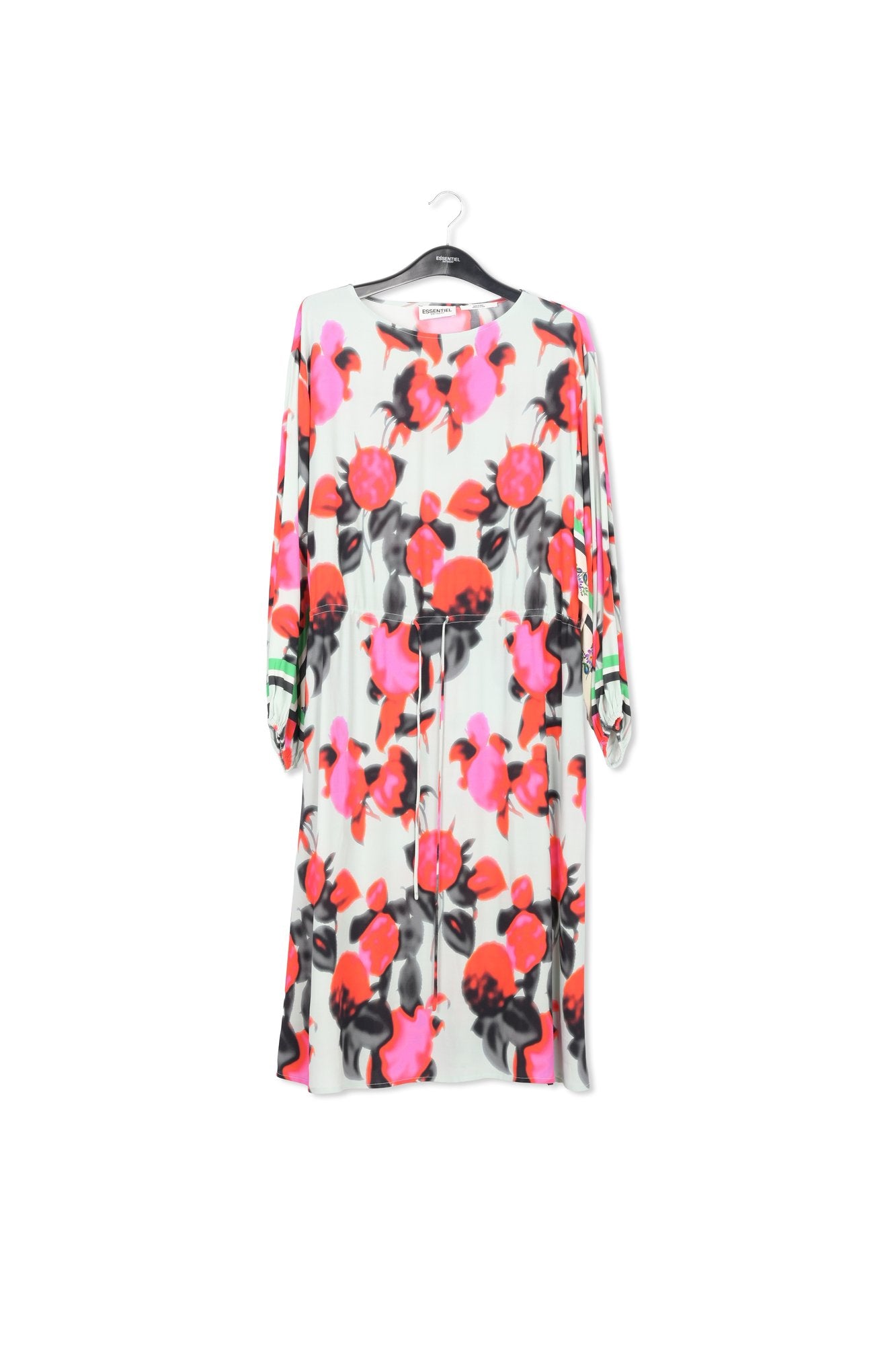 Robe midi bleu clair à imprimé fleuri RE—SSENTIEL | Essentiel second hand