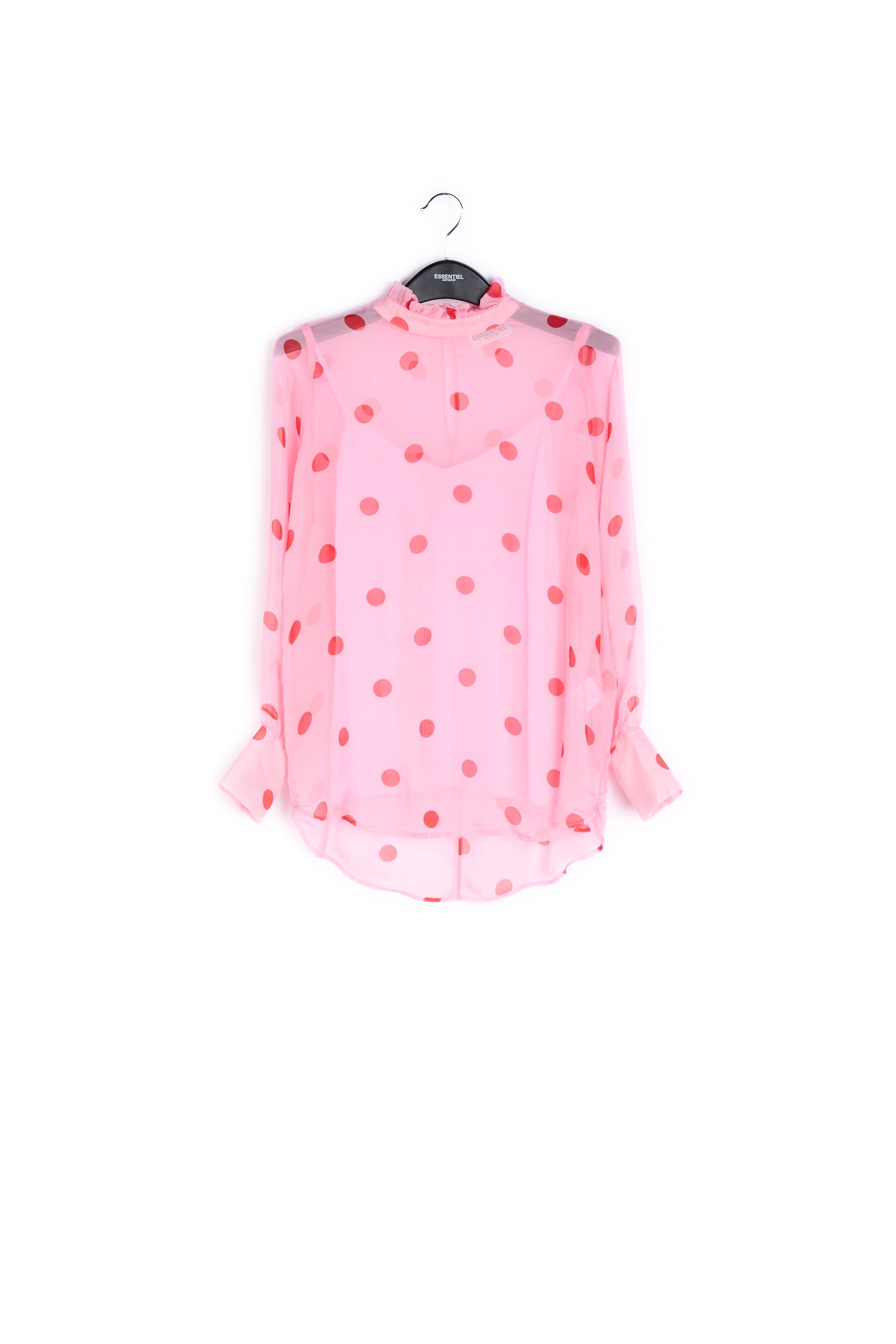 Long-sleeved shirt with high collar and flower print RE—SSENTIEL | Essentiel second hand