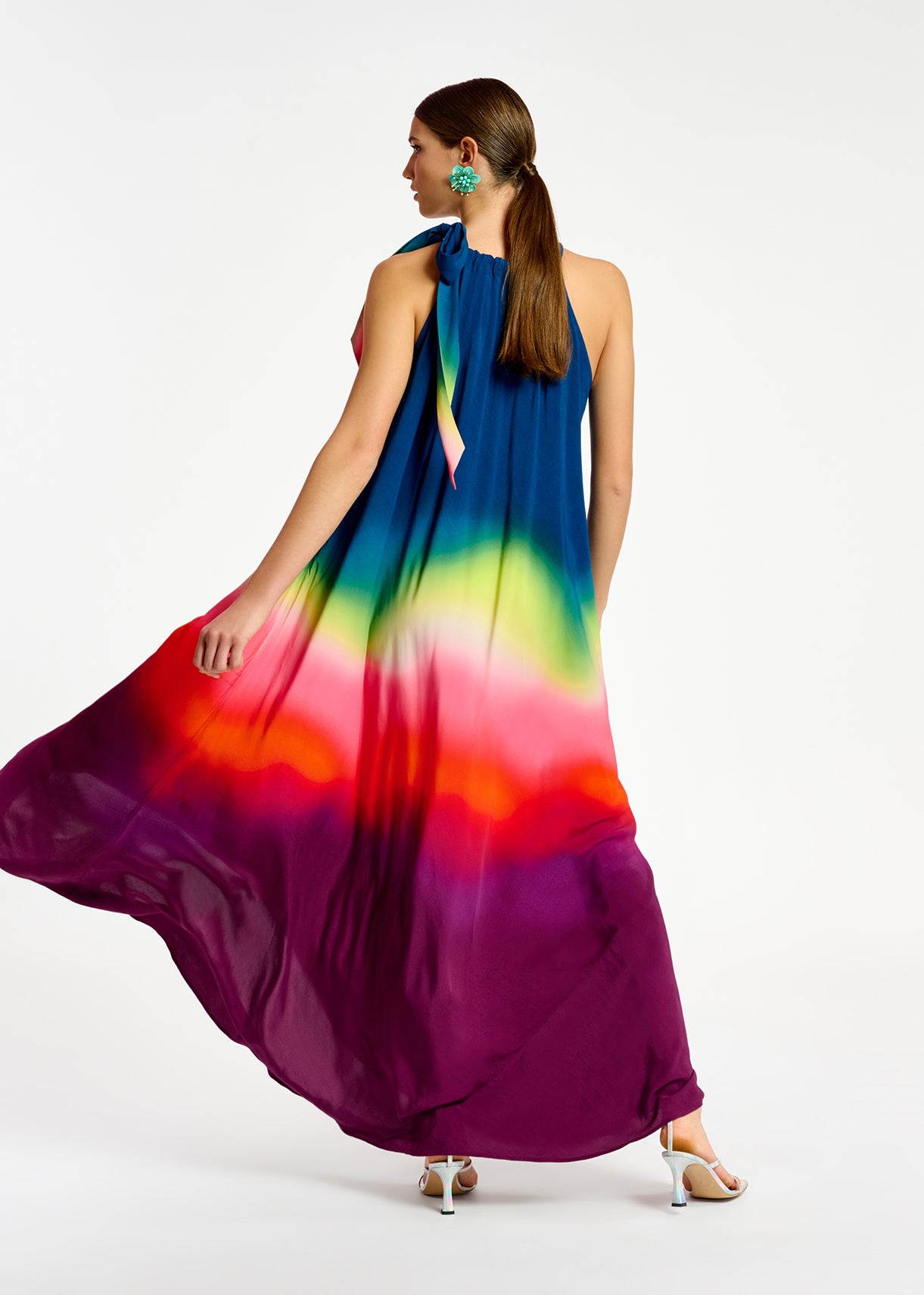 Maxi robe à  encolure américaine avec dégradé RE—SSENTIEL | Essentiel second hand