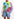 Pull en intarsia abstrait multicolore Faume - seconde main