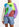 Pull en intarsia abstrait multicolore Faume - seconde main