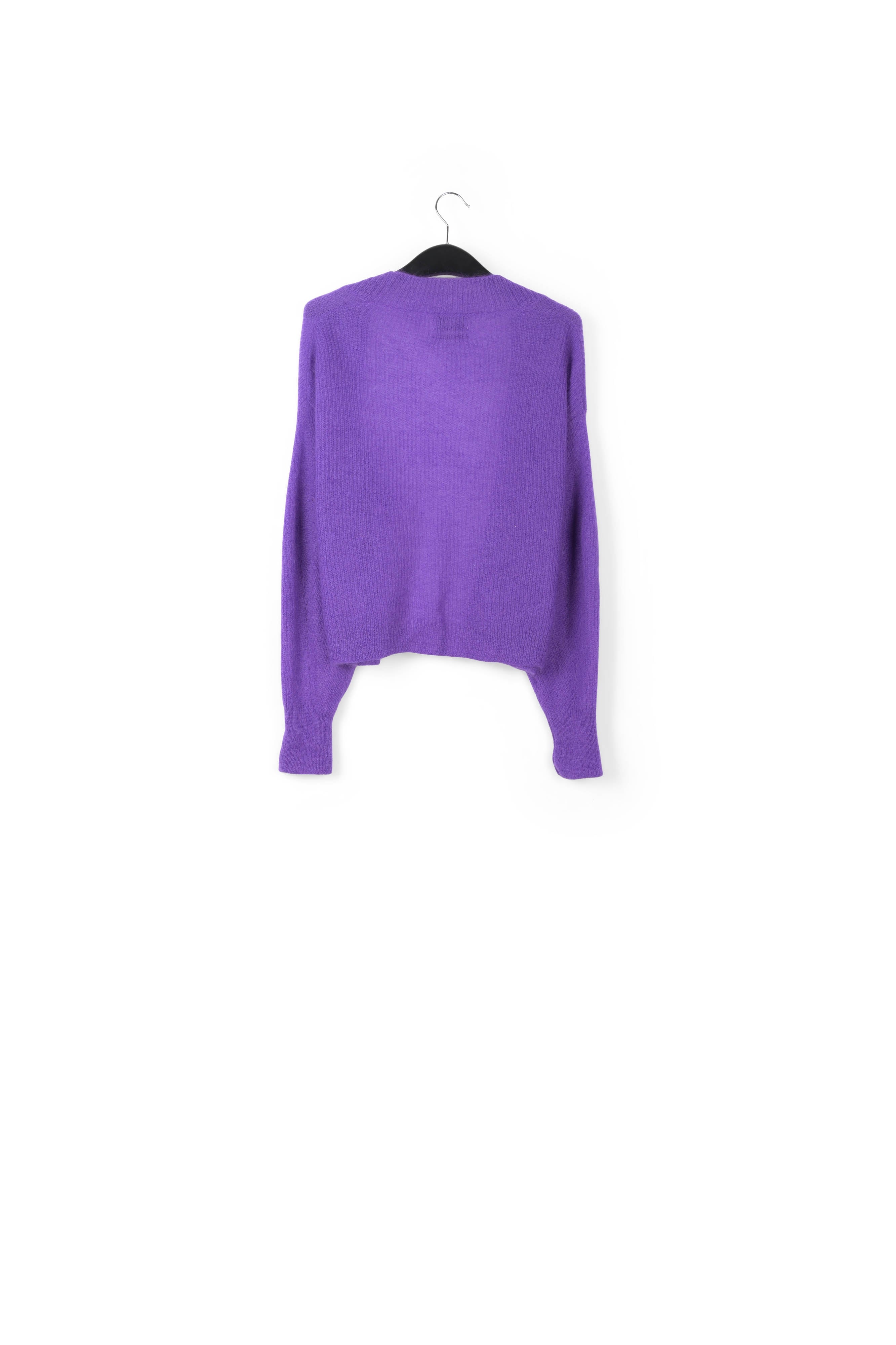 Purple light knitted open cardigan RE—SSENTIEL | Essentiel second hand