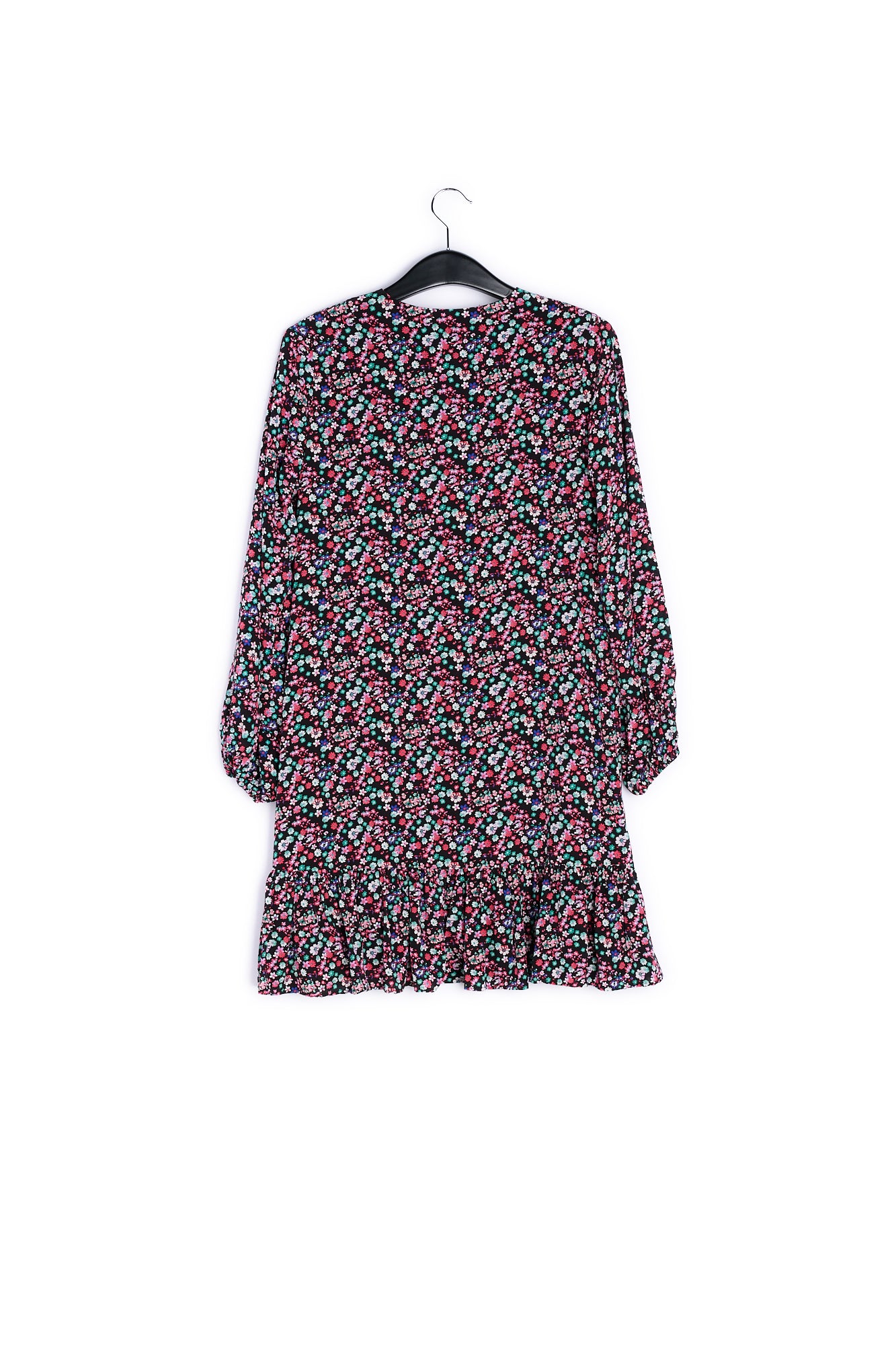 Mini robe noire à imprimé floral RE—SSENTIEL | Essentiel second hand