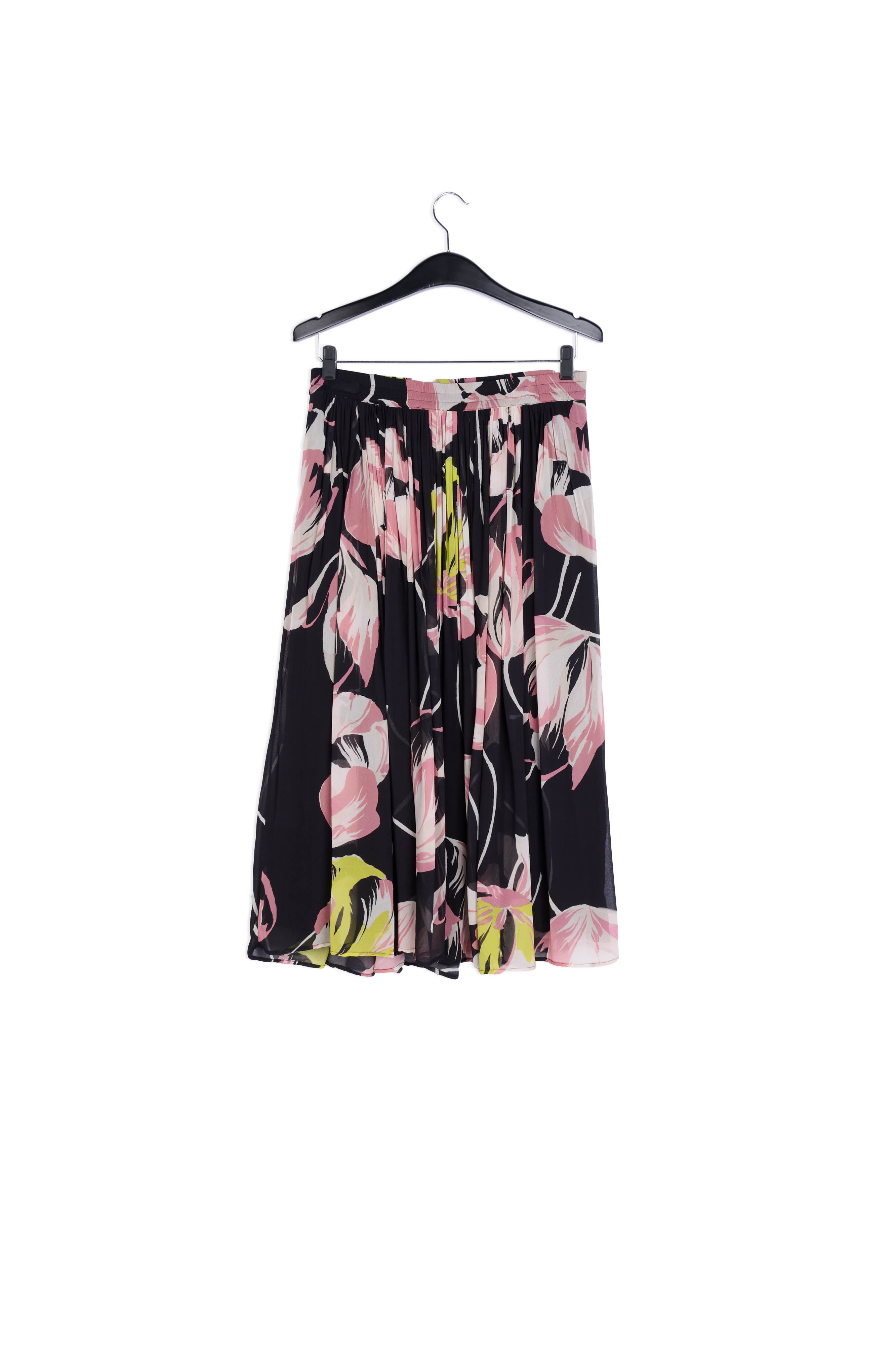 Black floral-print maxi skirt RE—SSENTIEL | Essentiel second hand