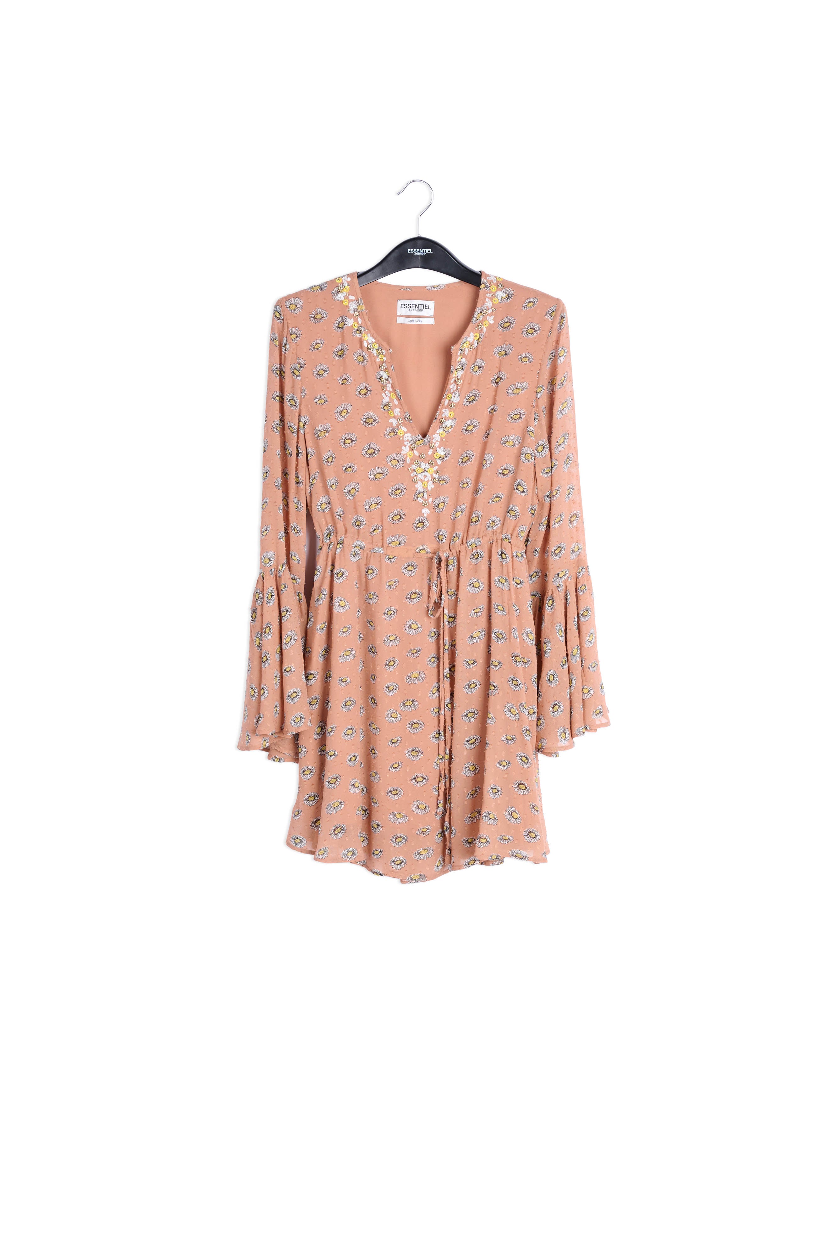 Mini-robe avec encolure v et imprimé RE—SSENTIEL | Essentiel second hand