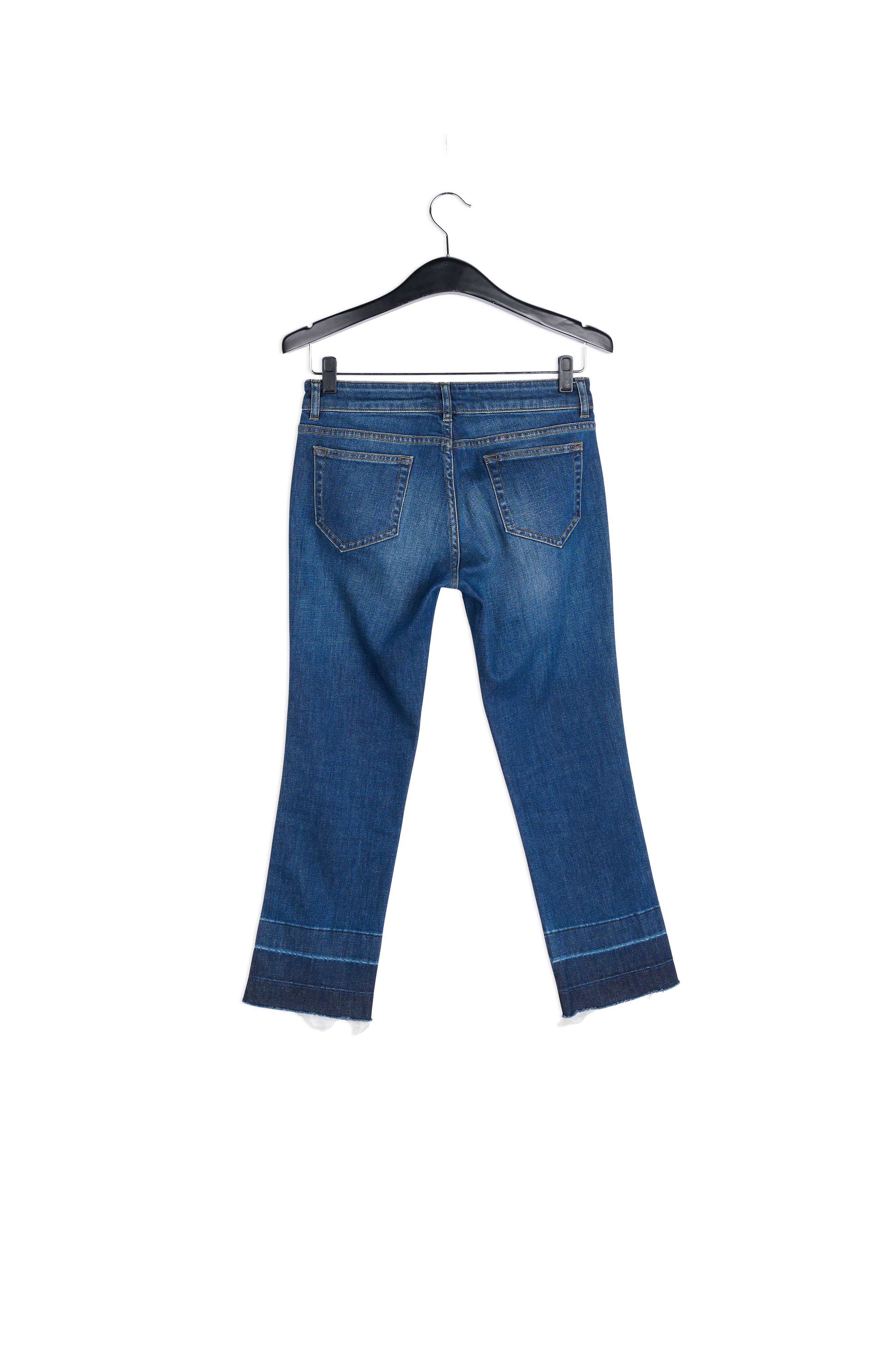 Blauwe slim jeans met gele zijstreep RE—SSENTIEL | Essentiel second hand