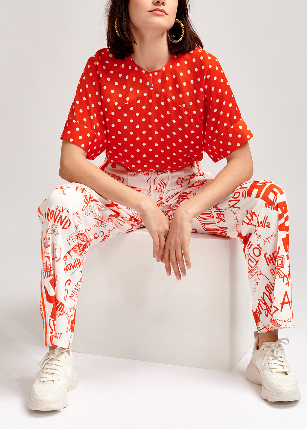 Top rouge à pois RE—SSENTIEL | Essentiel second hand