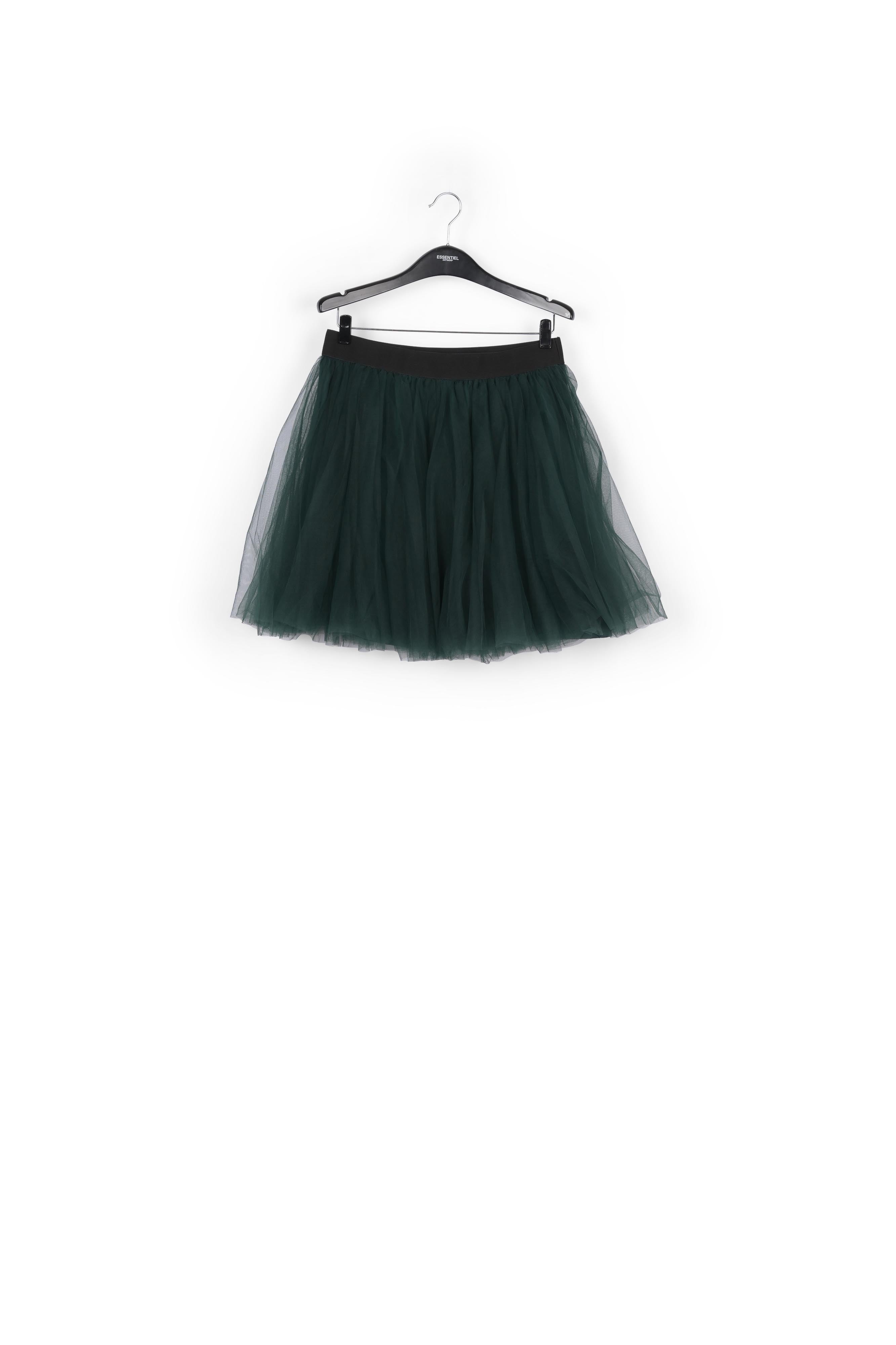 Dark green tulle mini skirt RE—SSENTIEL | Essentiel second hand