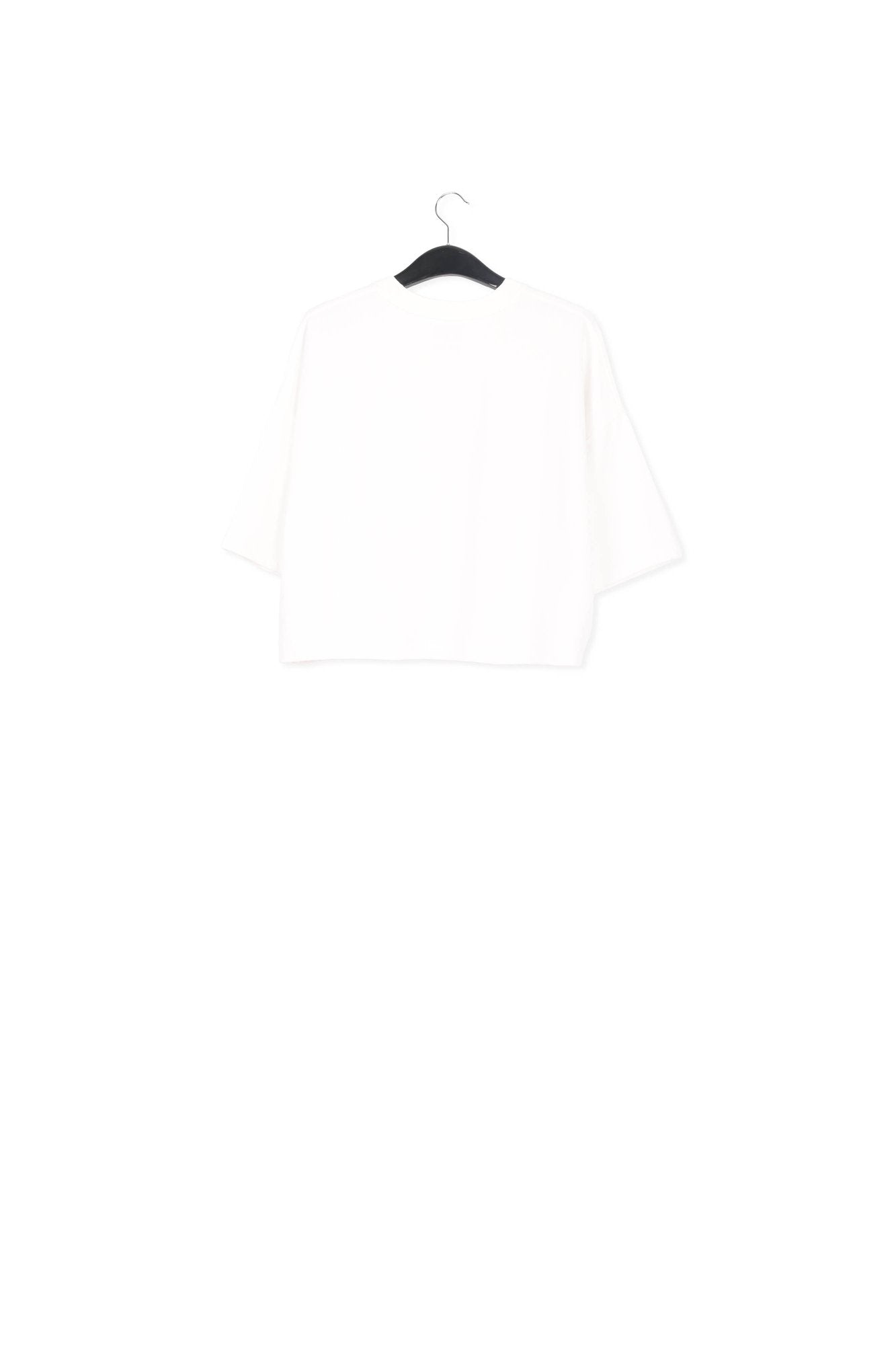 Sweatshirt blanc cassé à manches courtes et paillettes RE—SSENTIEL | Essentiel second hand