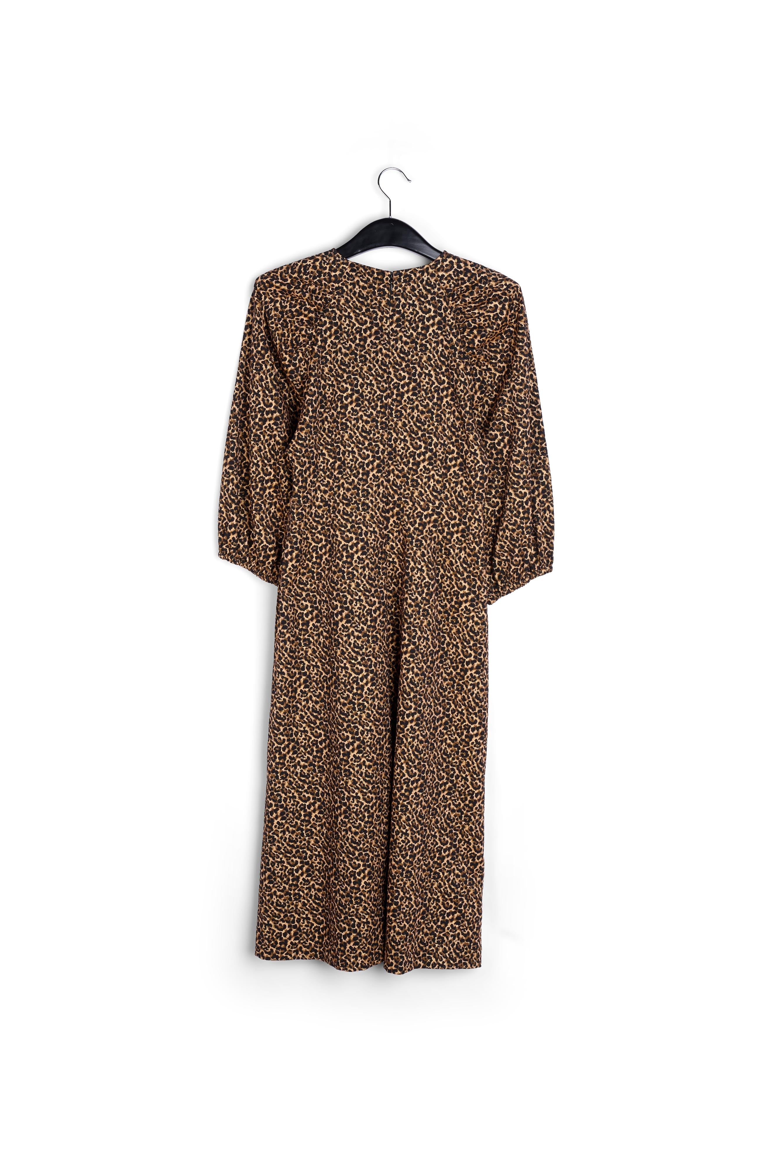 Jacquard midi-jurk met luipaardmotief RE—SSENTIEL | Essentiel second hand