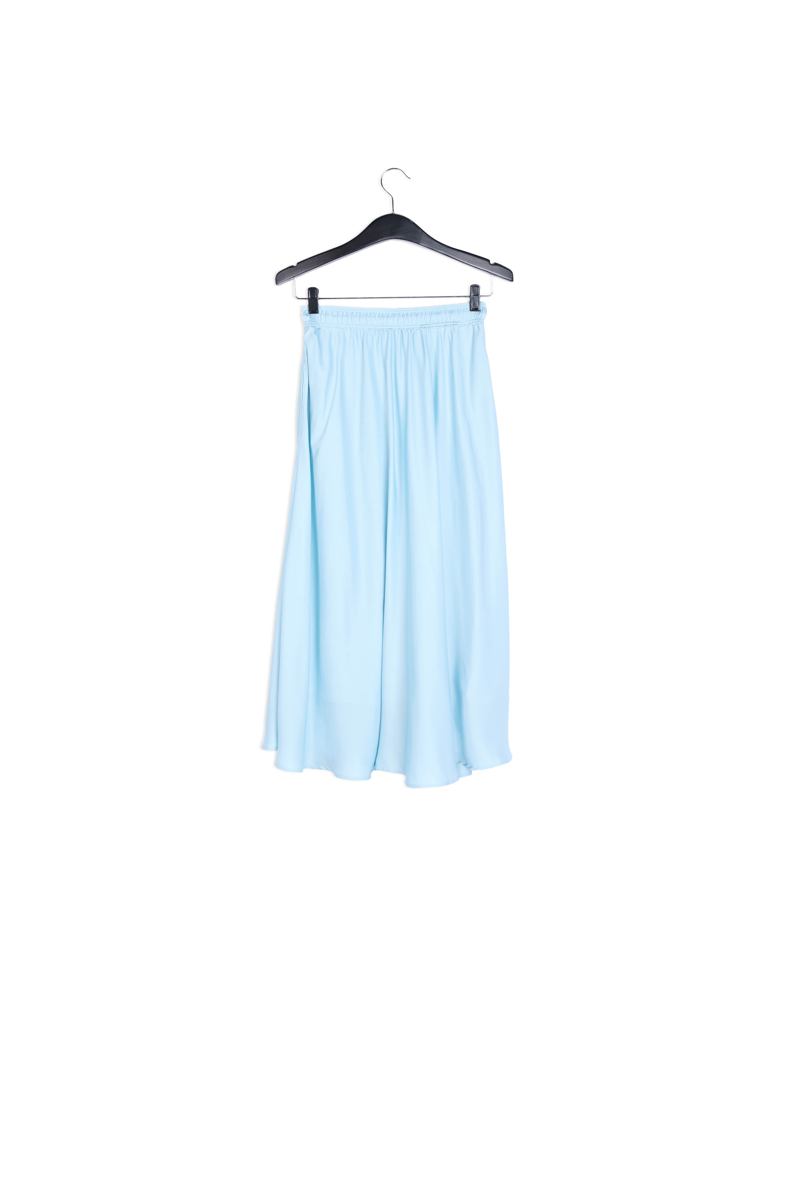Light blue midi-length skirt with floral print RE—SSENTIEL | Essentiel second hand