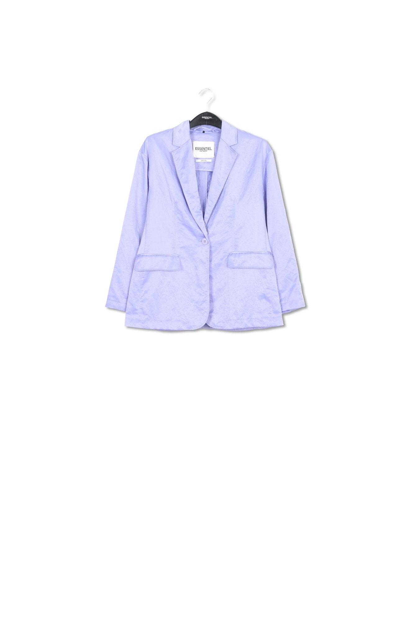 Blazer droit en satin bleu clair RE—SSENTIEL | Essentiel second hand