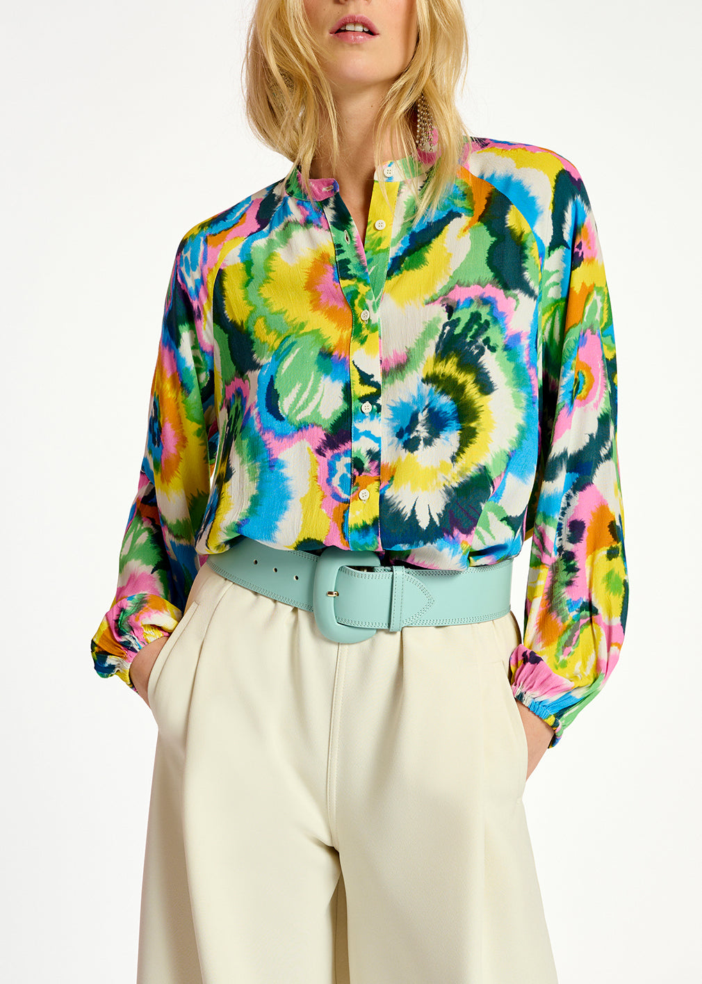 Multicolor floral print shirt RE—SSENTIEL | Essentiel second hand