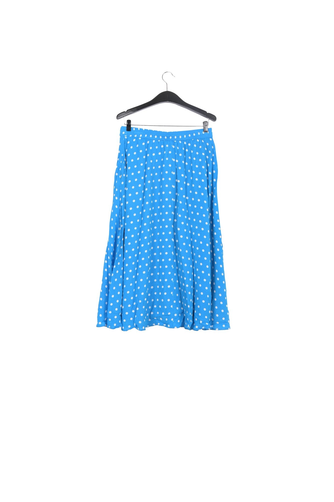 Blue and white polka-dotted midi skirt RE—SSENTIEL | Essentiel second hand