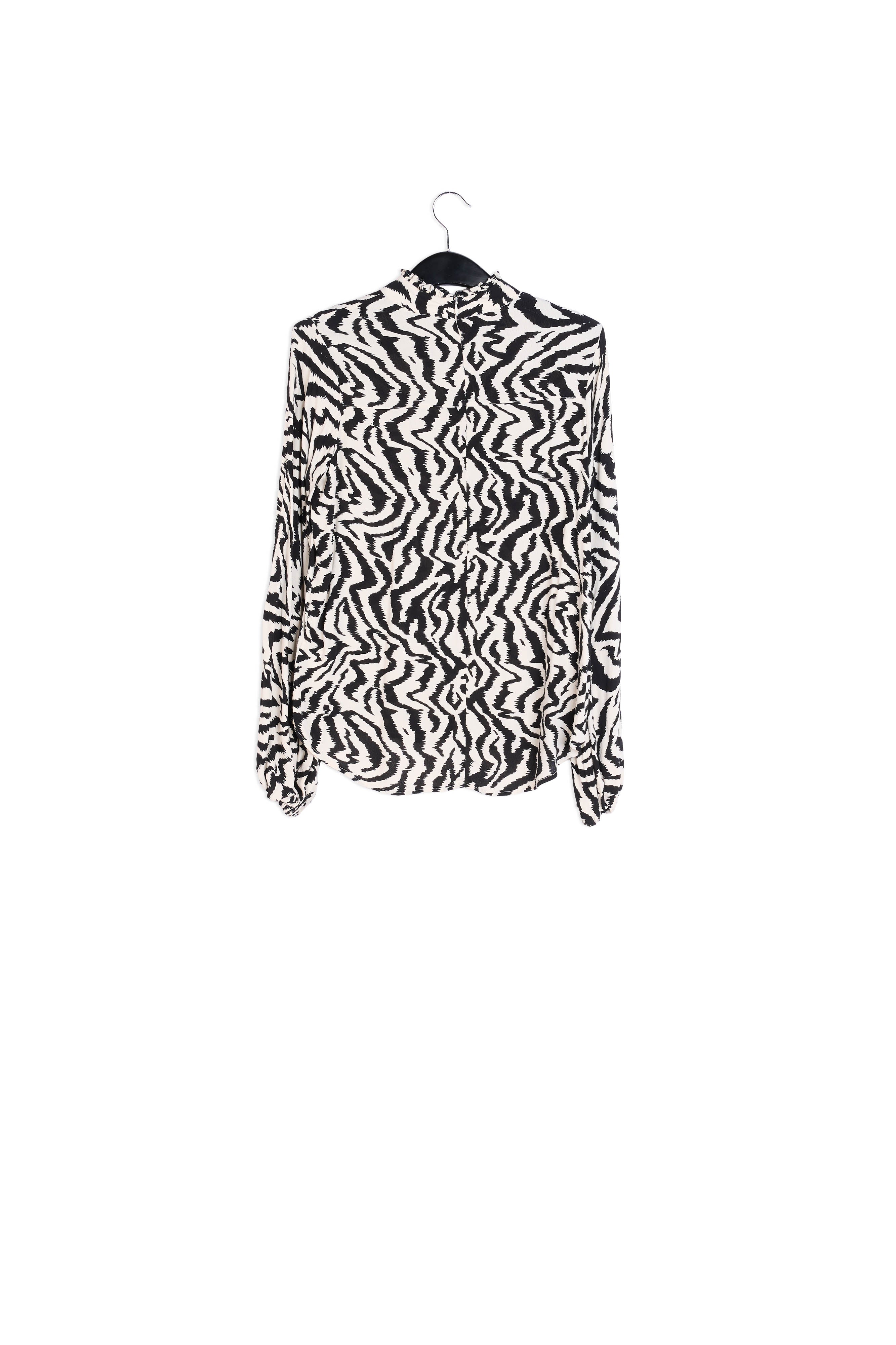 Top met zwart-witte zebraprint RE—SSENTIEL | Essentiel second hand