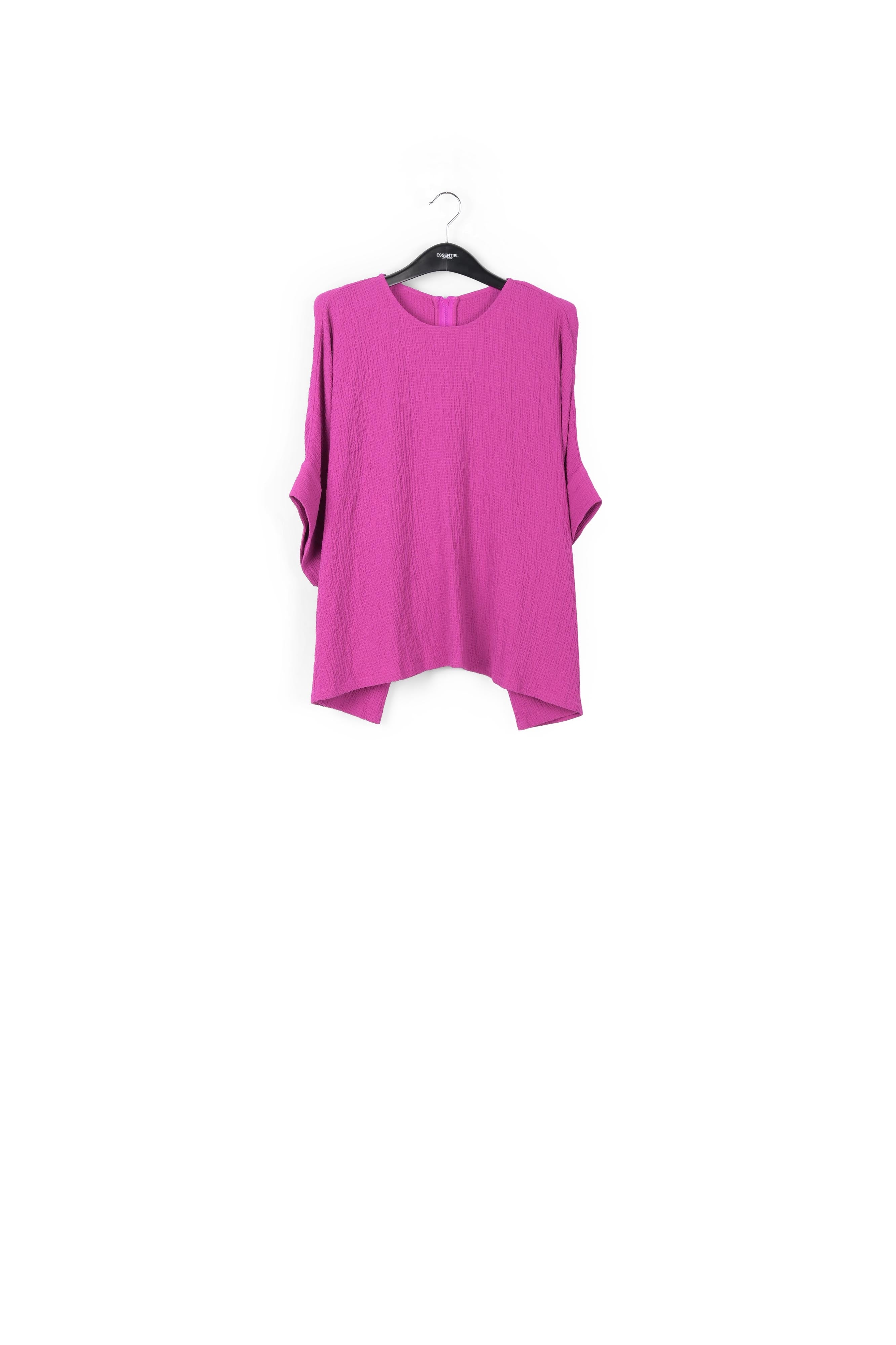 Purple oversized seersucker top RE—SSENTIEL | Essentiel second hand