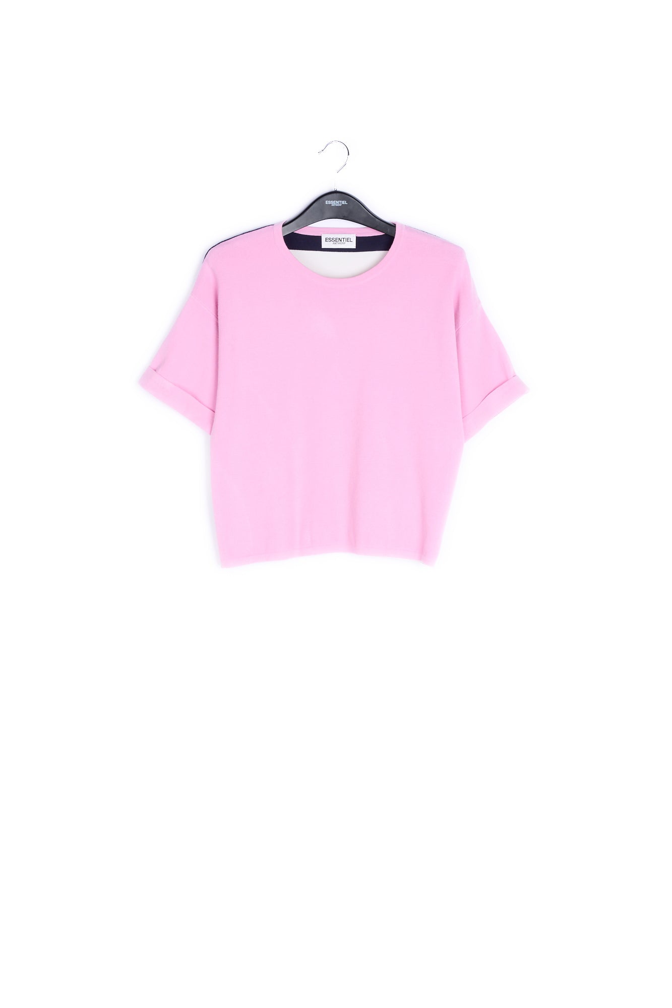 Green striped short-sleeved sweater RE—SSENTIEL | Essentiel second hand