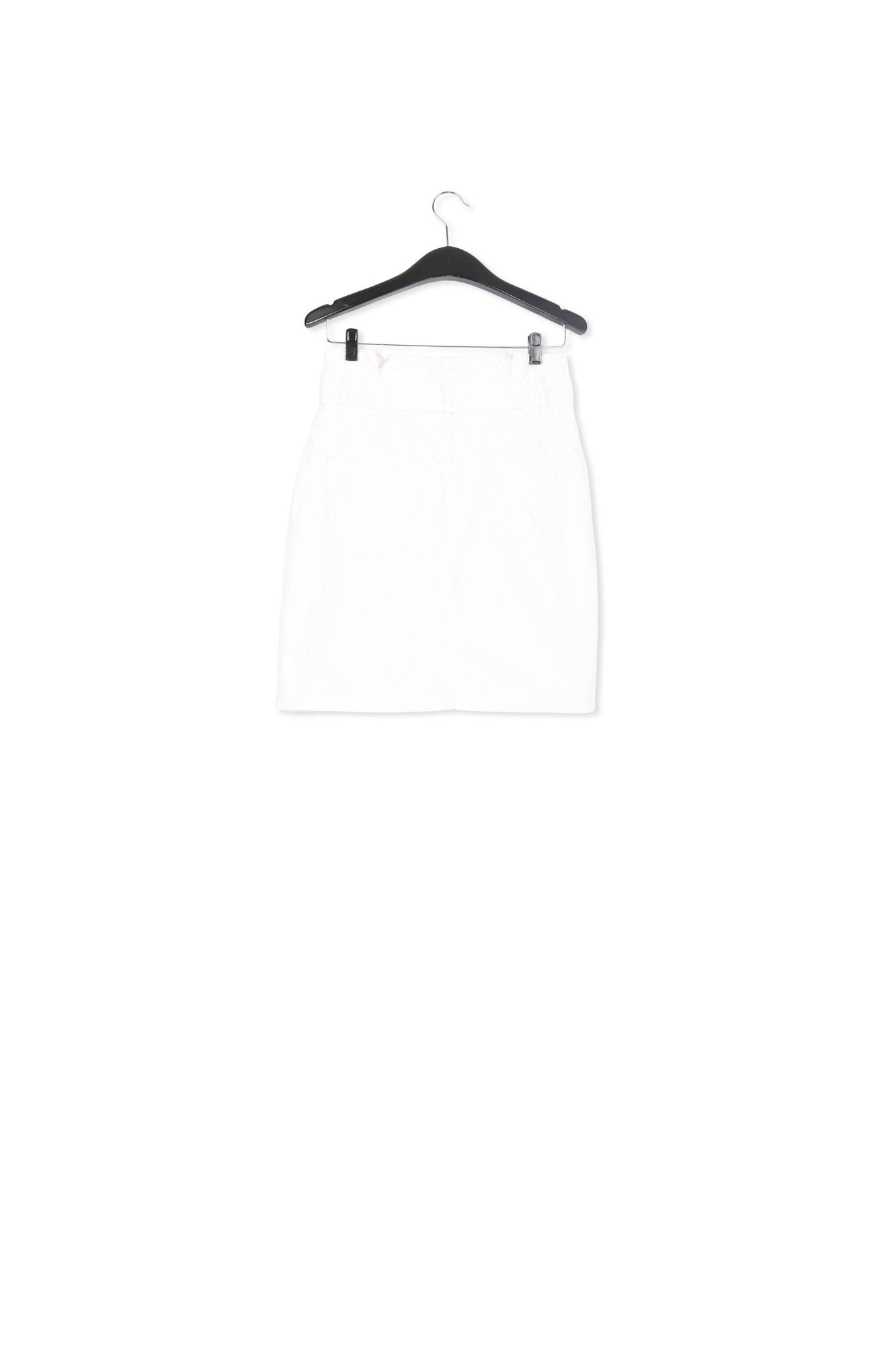 Off-white high-waisted mini skirt RE—SSENTIEL | Essentiel second hand