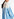 Lichtblauwe oversized jurk van katoen Faume - seconde main