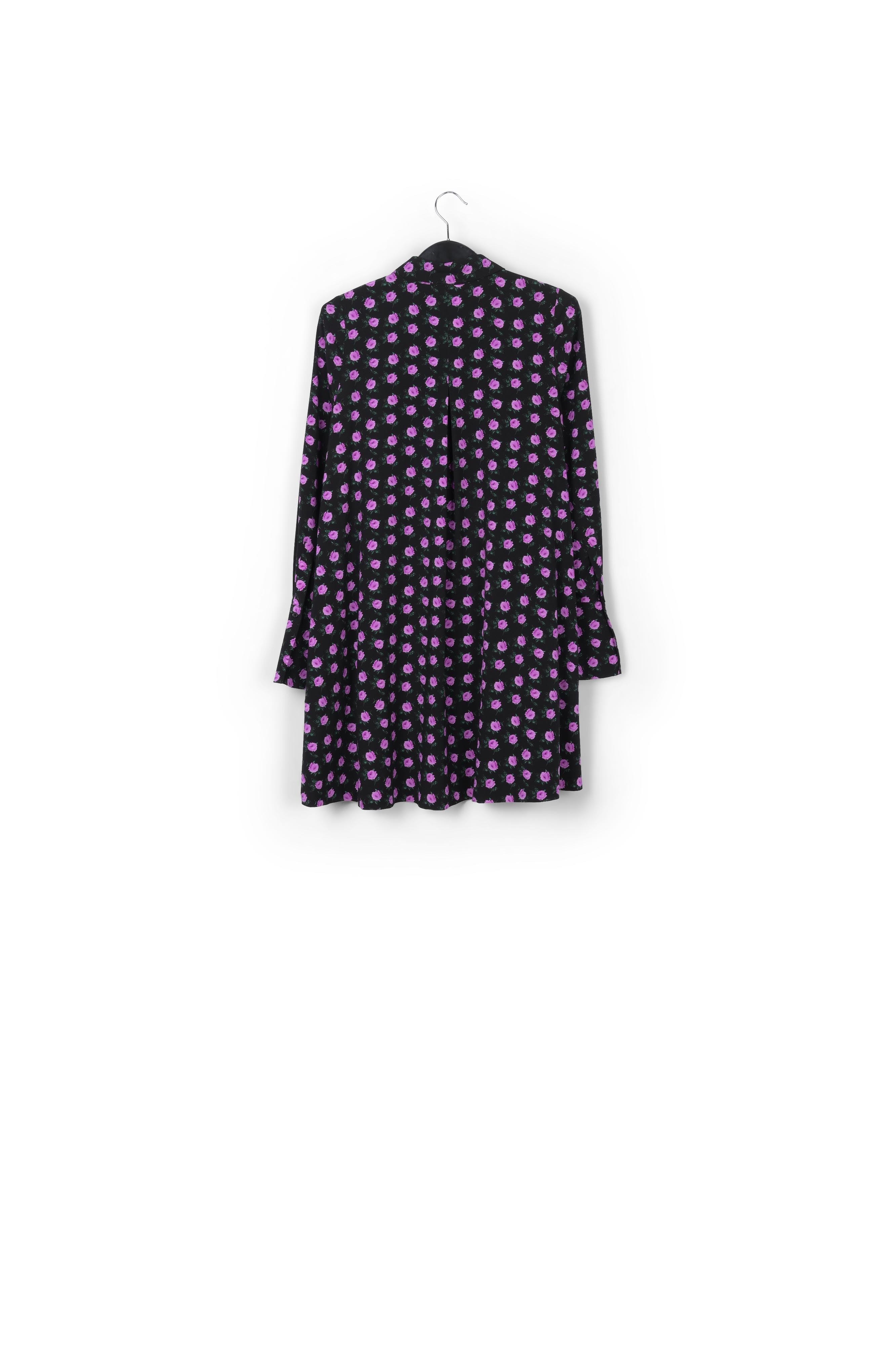 Mini robe trapèze noire à imprimé fleuri RE—SSENTIEL | Essentiel second hand