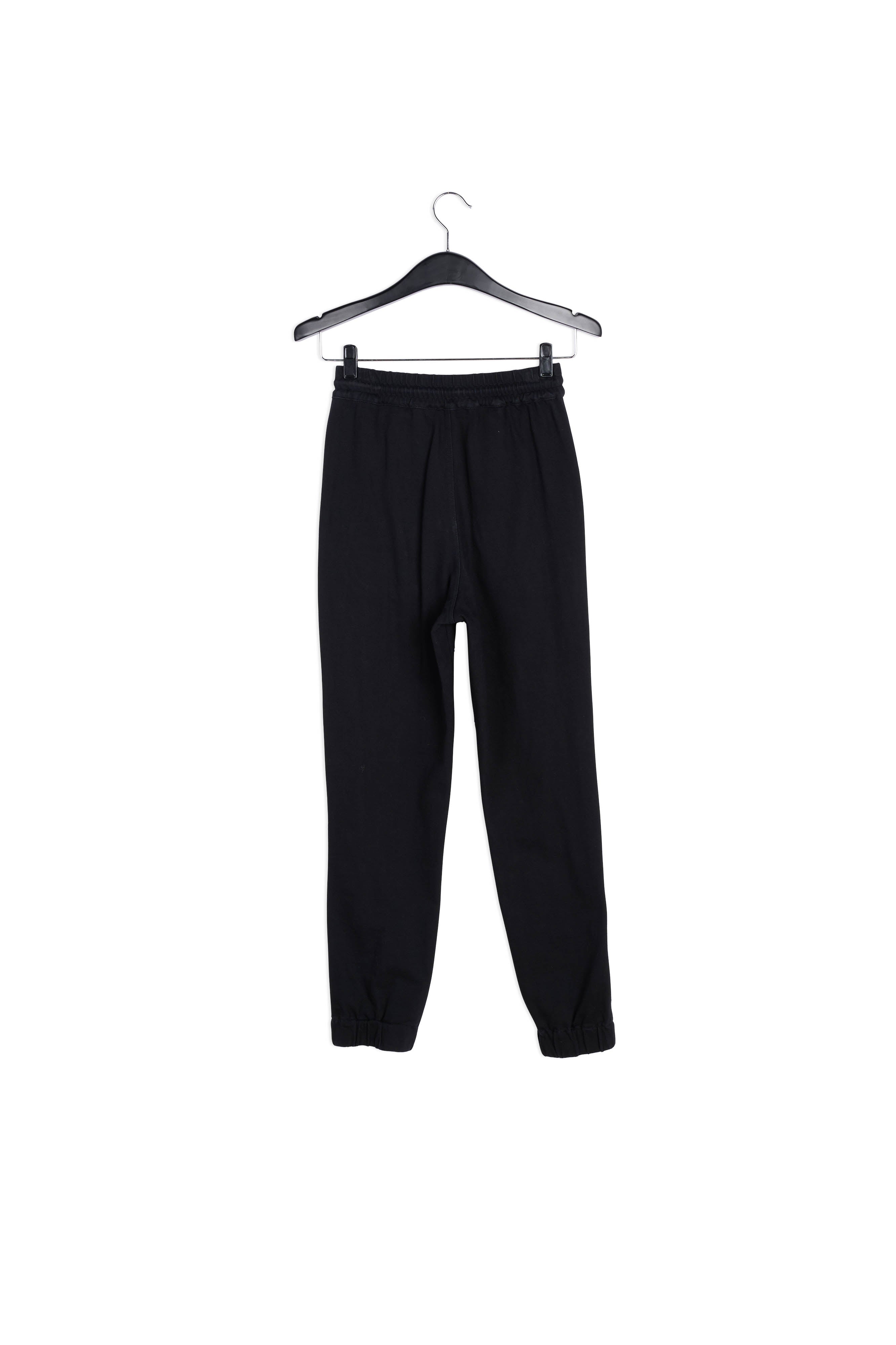 Zwarte joggingbroek met geribbelde band RE—SSENTIEL | Essentiel second hand