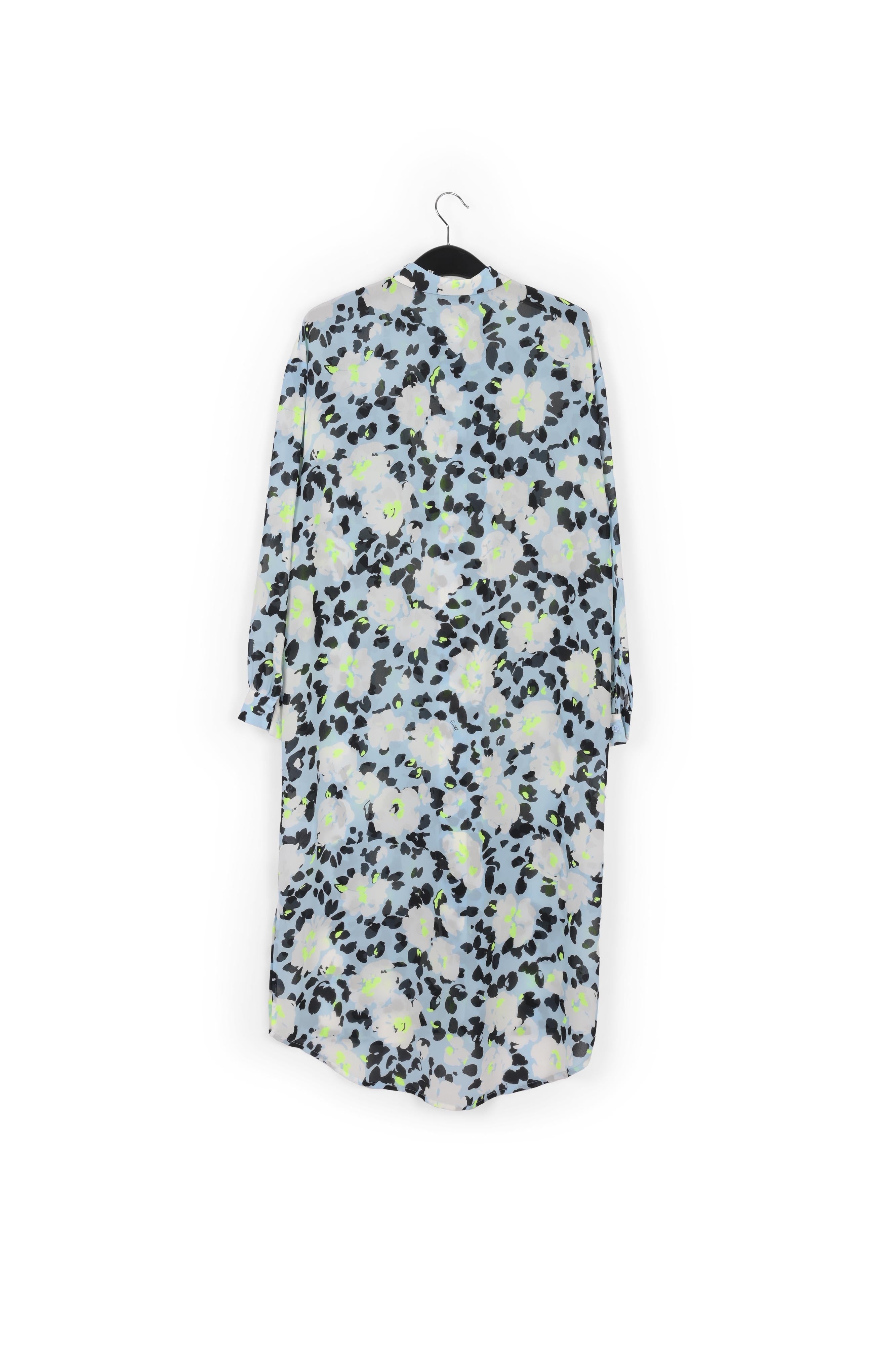 Light blue floral-print shirt dress RE—SSENTIEL | Essentiel second hand