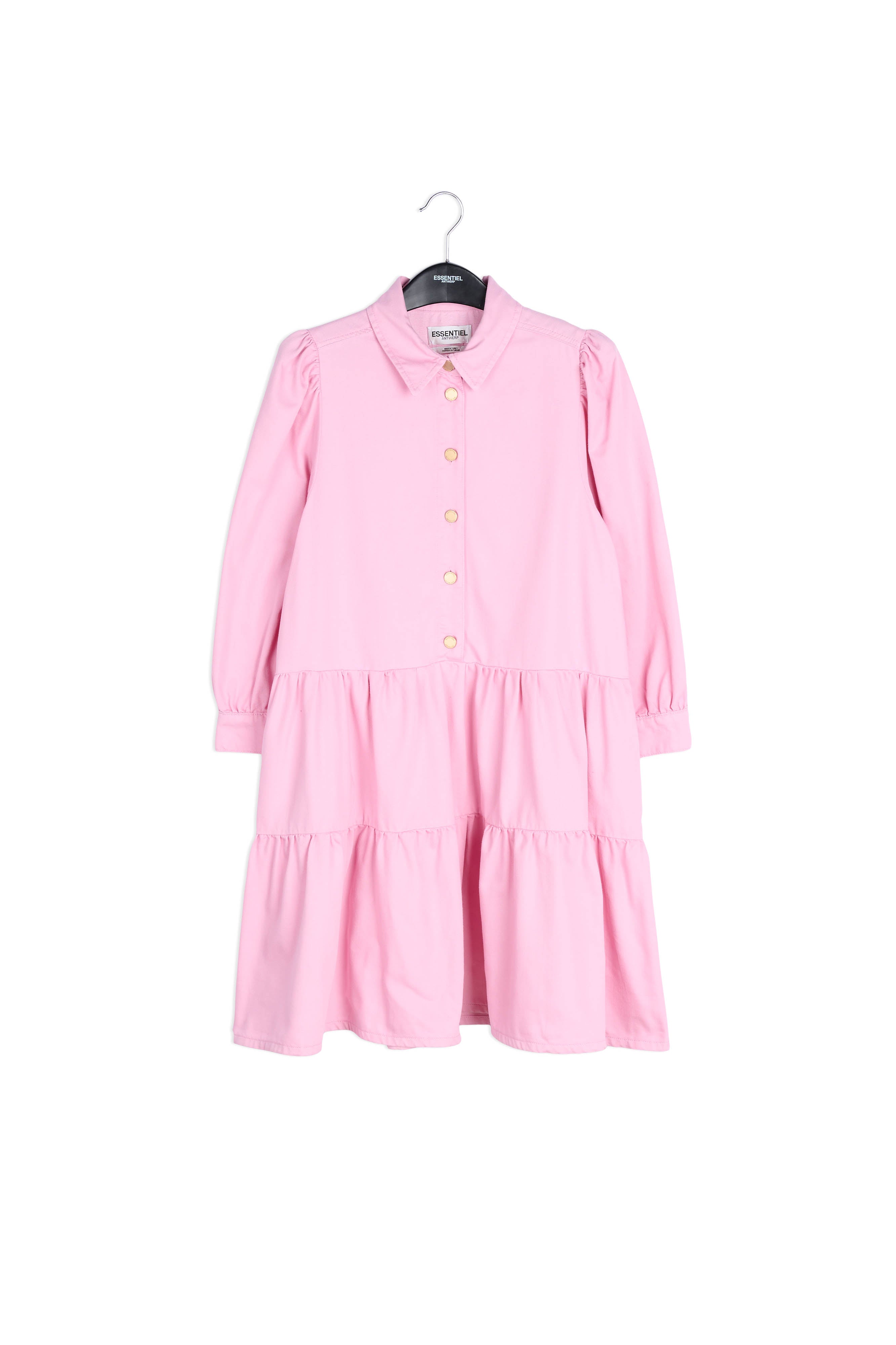 Pink denim A-line mini dress RE—SSENTIEL | Essentiel second hand