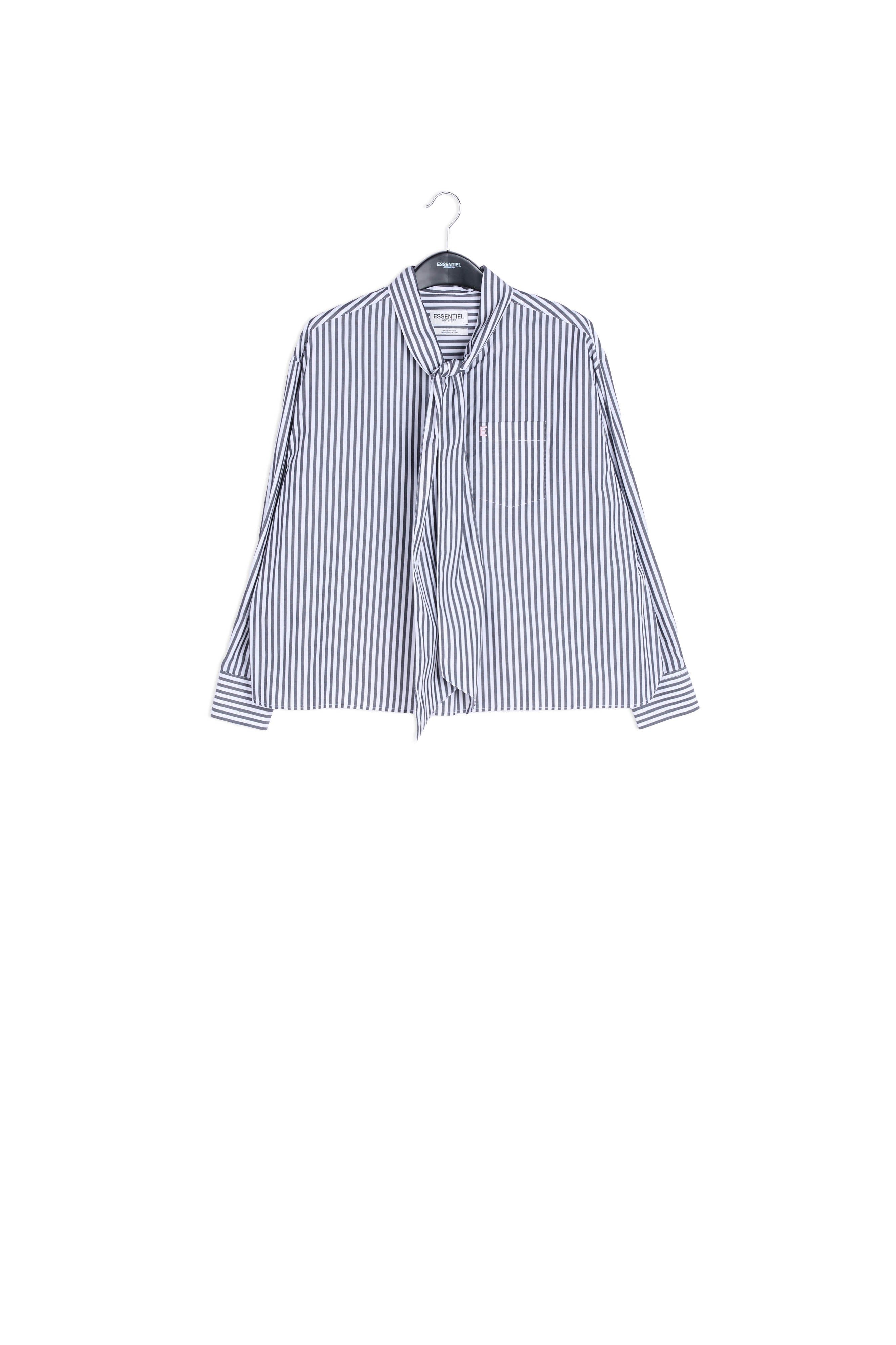 Black pop-over pussy bow shirt RE—SSENTIEL | Essentiel second hand