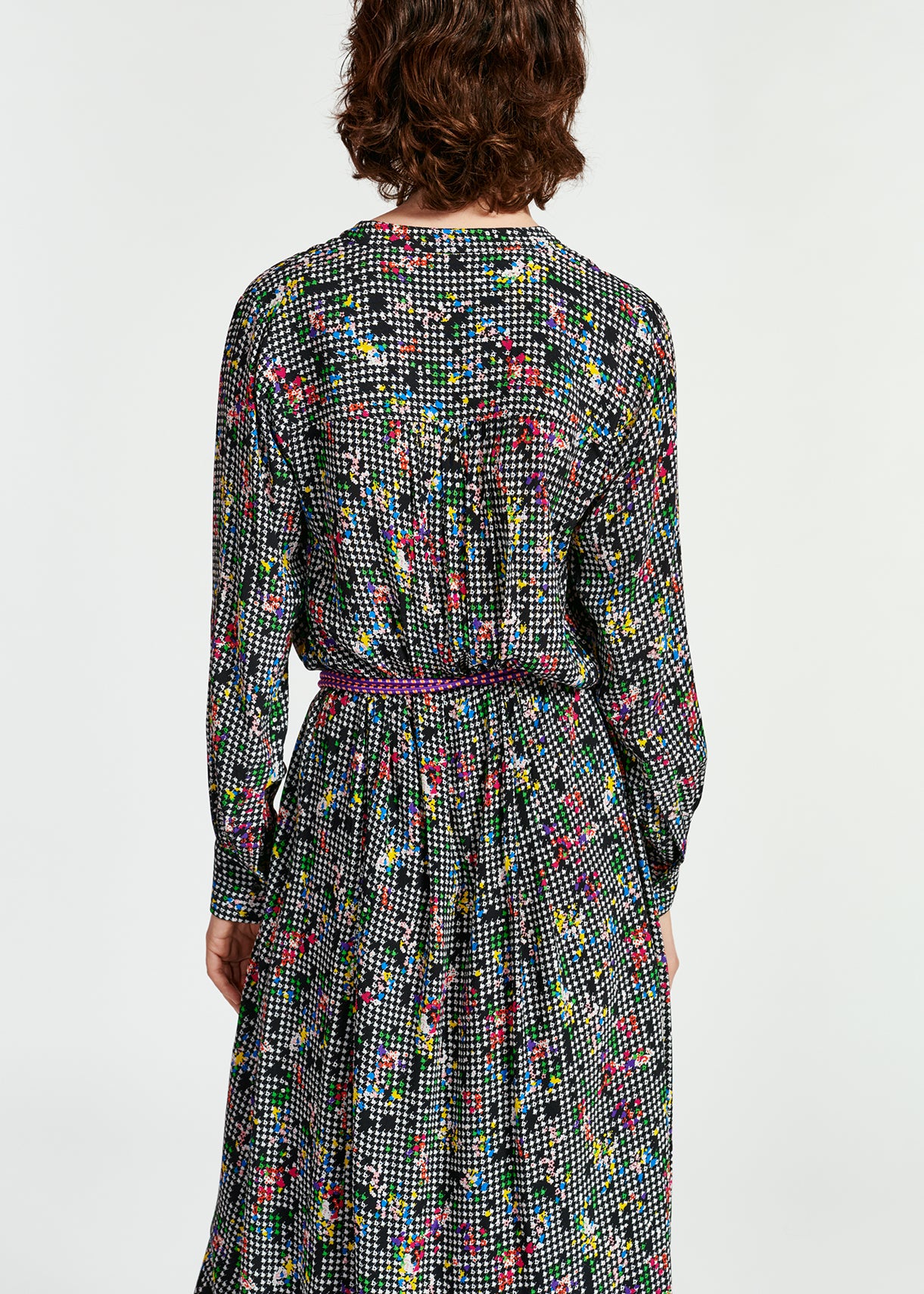 Black and white houndstooth shirt dress RE—SSENTIEL | Essentiel second hand