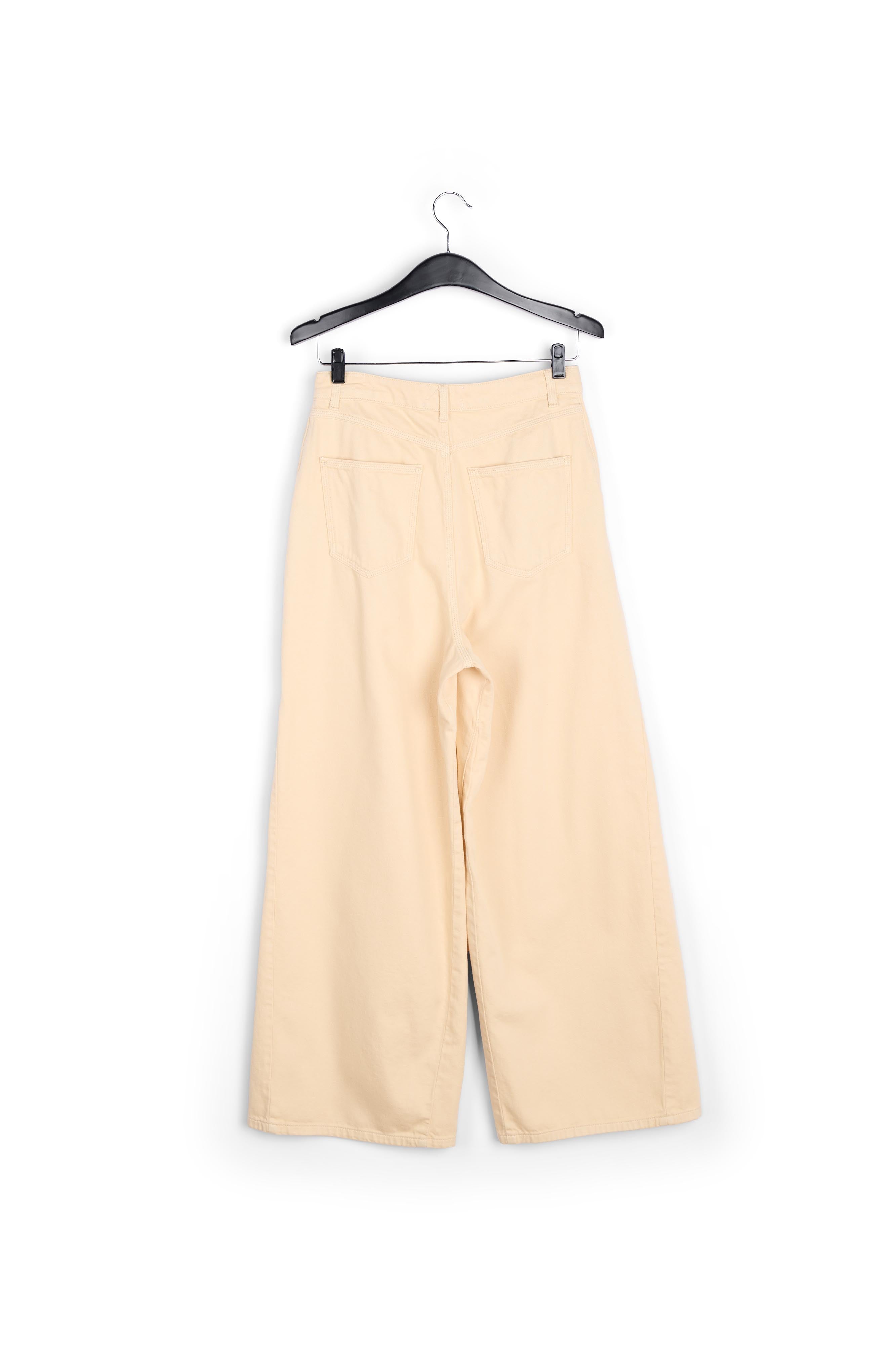 Ecru denim wide-leg jeans RE—SSENTIEL | Essentiel second hand