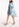 Blue floral print oversized mini dress Faume - seconde main