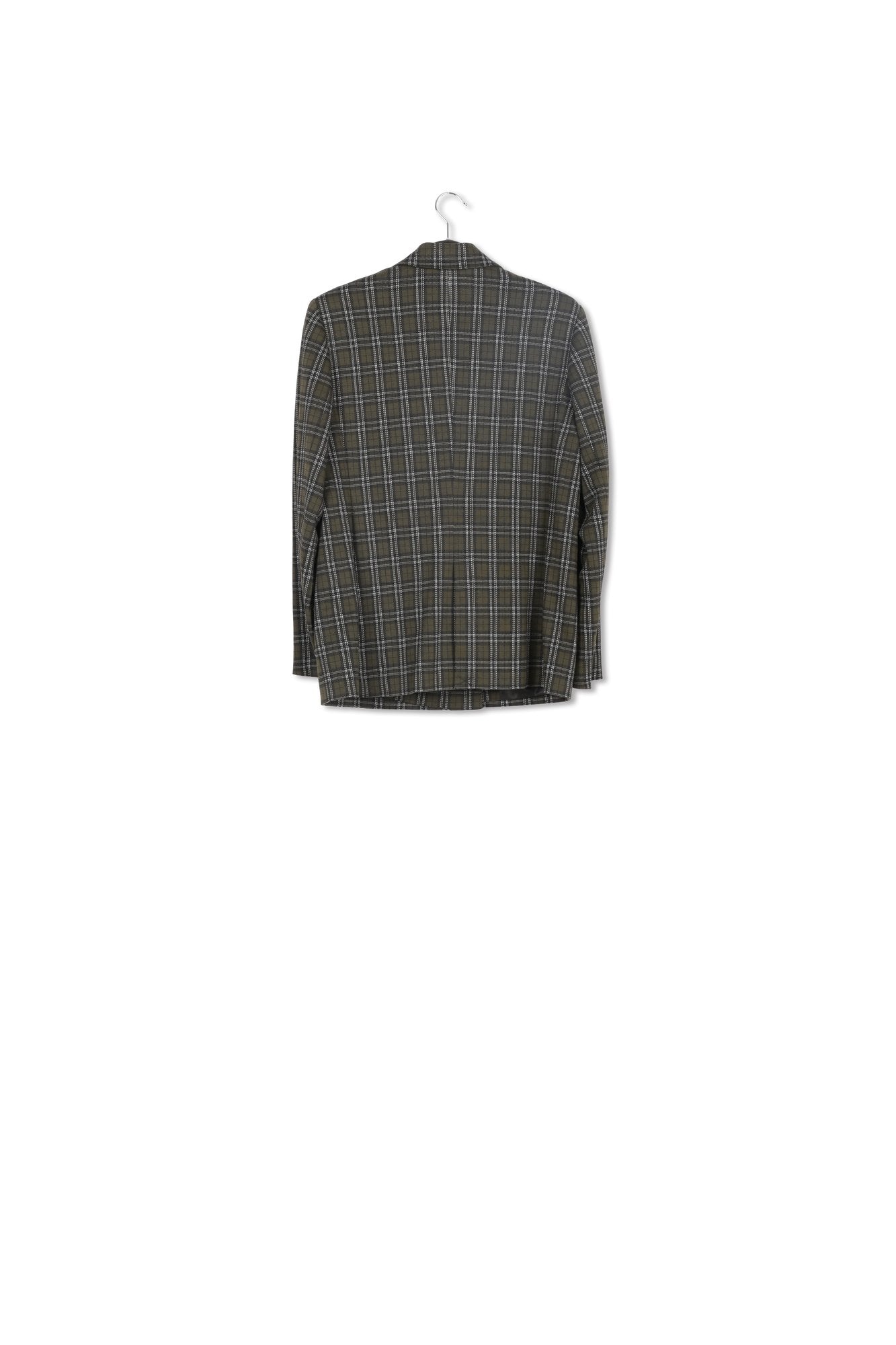 Blazer croisé à  carreaux kaki RE—SSENTIEL | Essentiel second hand