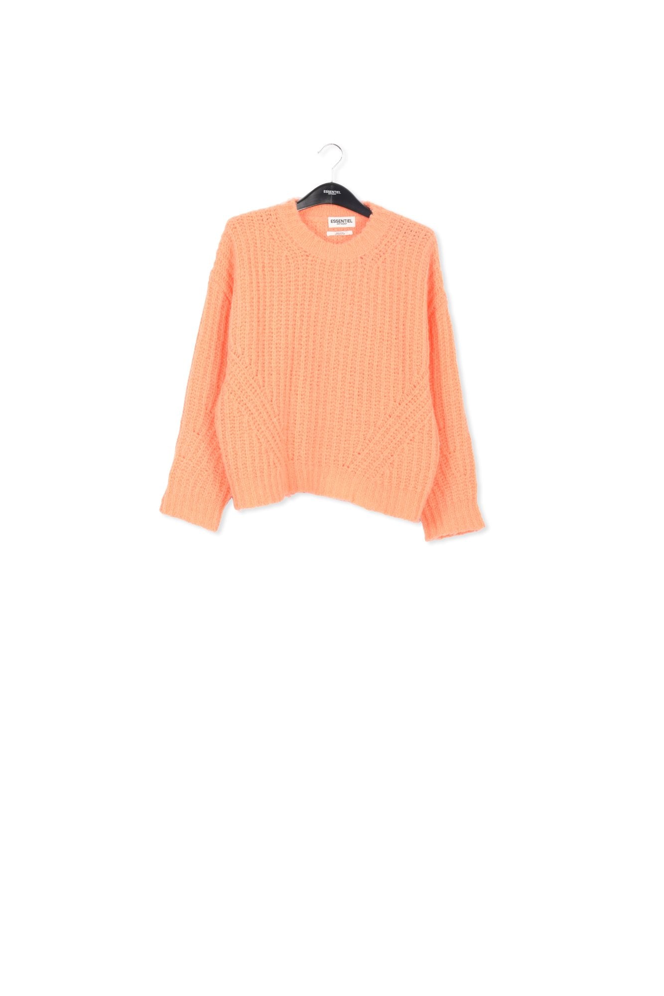 Orange rib-knitted sweater RE—SSENTIEL | Essentiel second hand