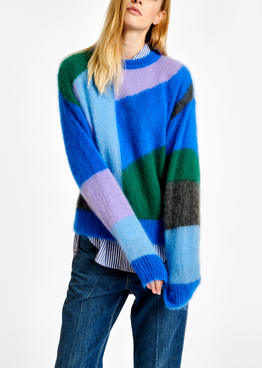 Soft and colorful mohair-blend sweater RE—SSENTIEL | Essentiel second hand