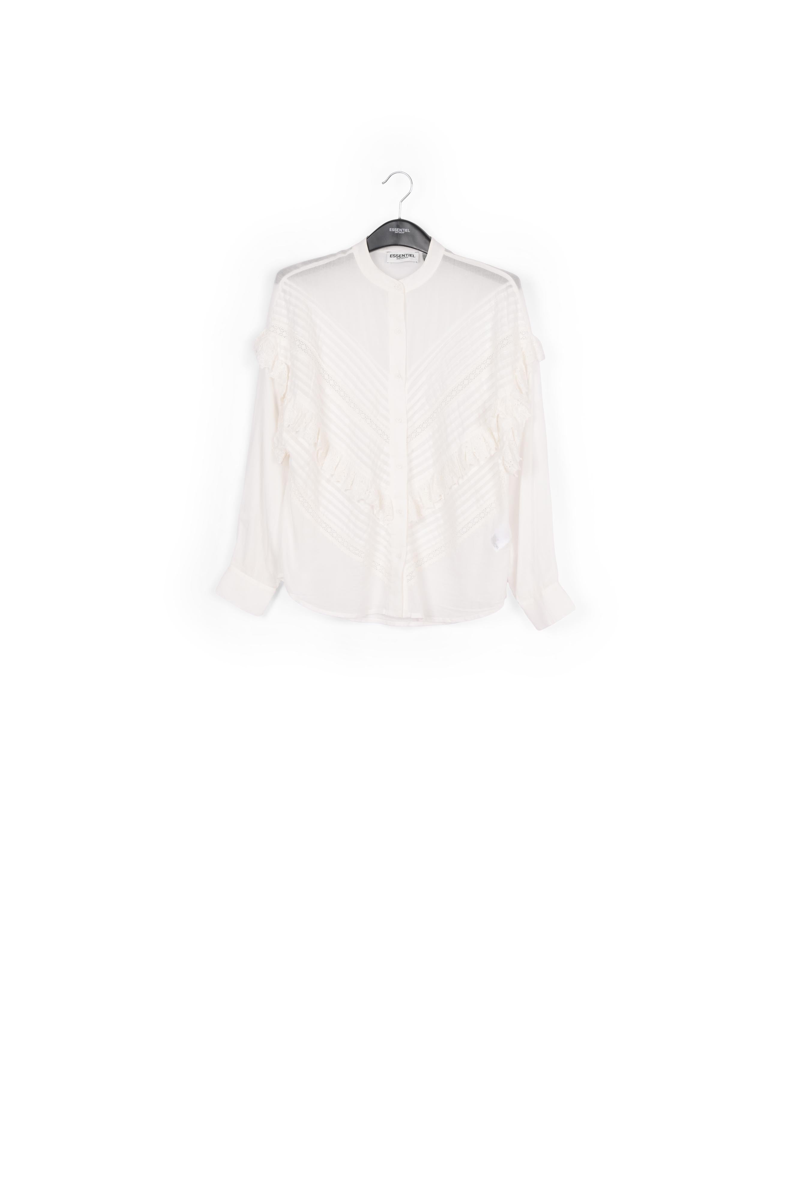Ruffled off white shirt RE—SSENTIEL | Essentiel second hand