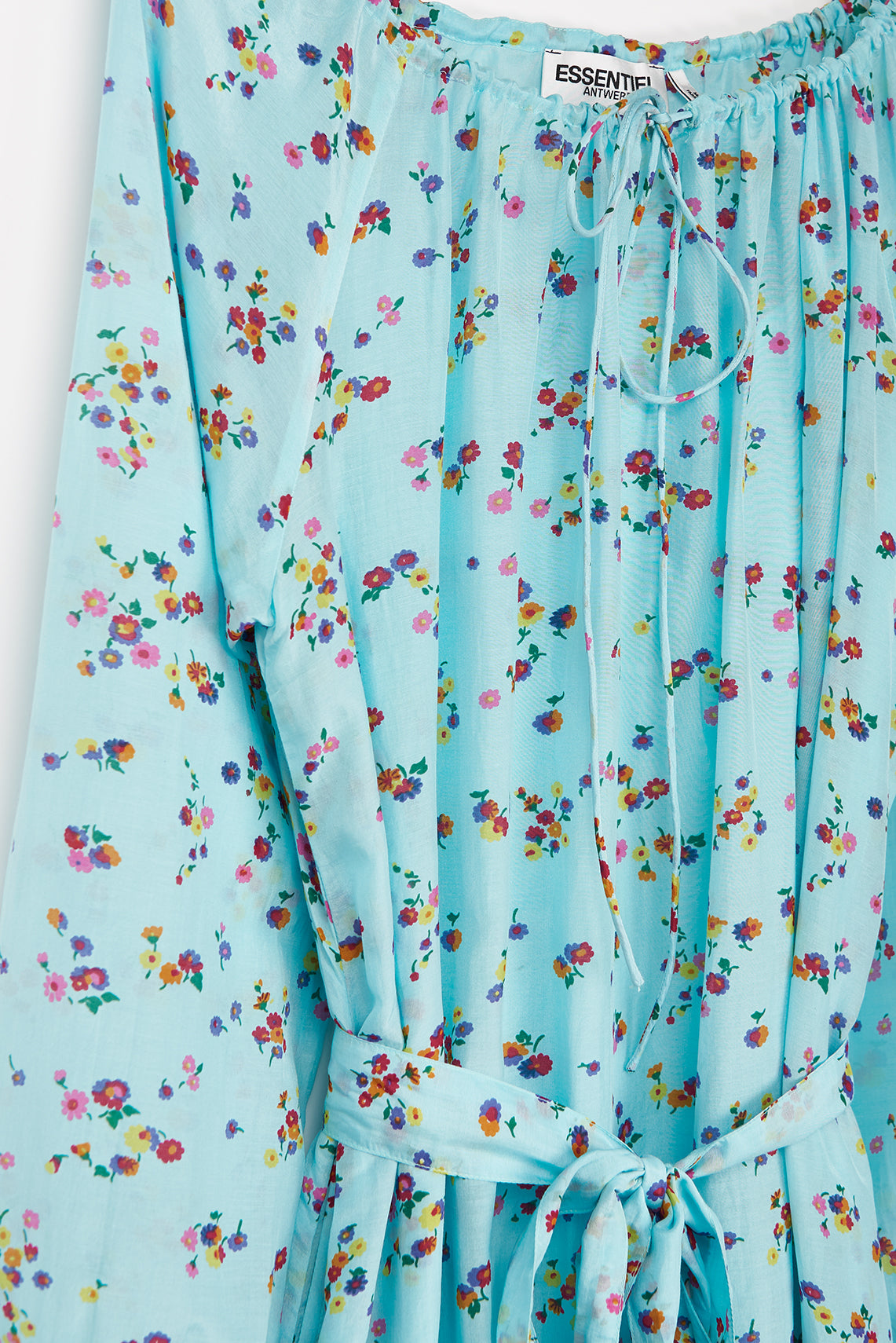 Light blue floral maxi dress RE—SSENTIEL | Essentiel second hand