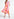 Pink and yellow plissé midi-length dress Faume - seconde main