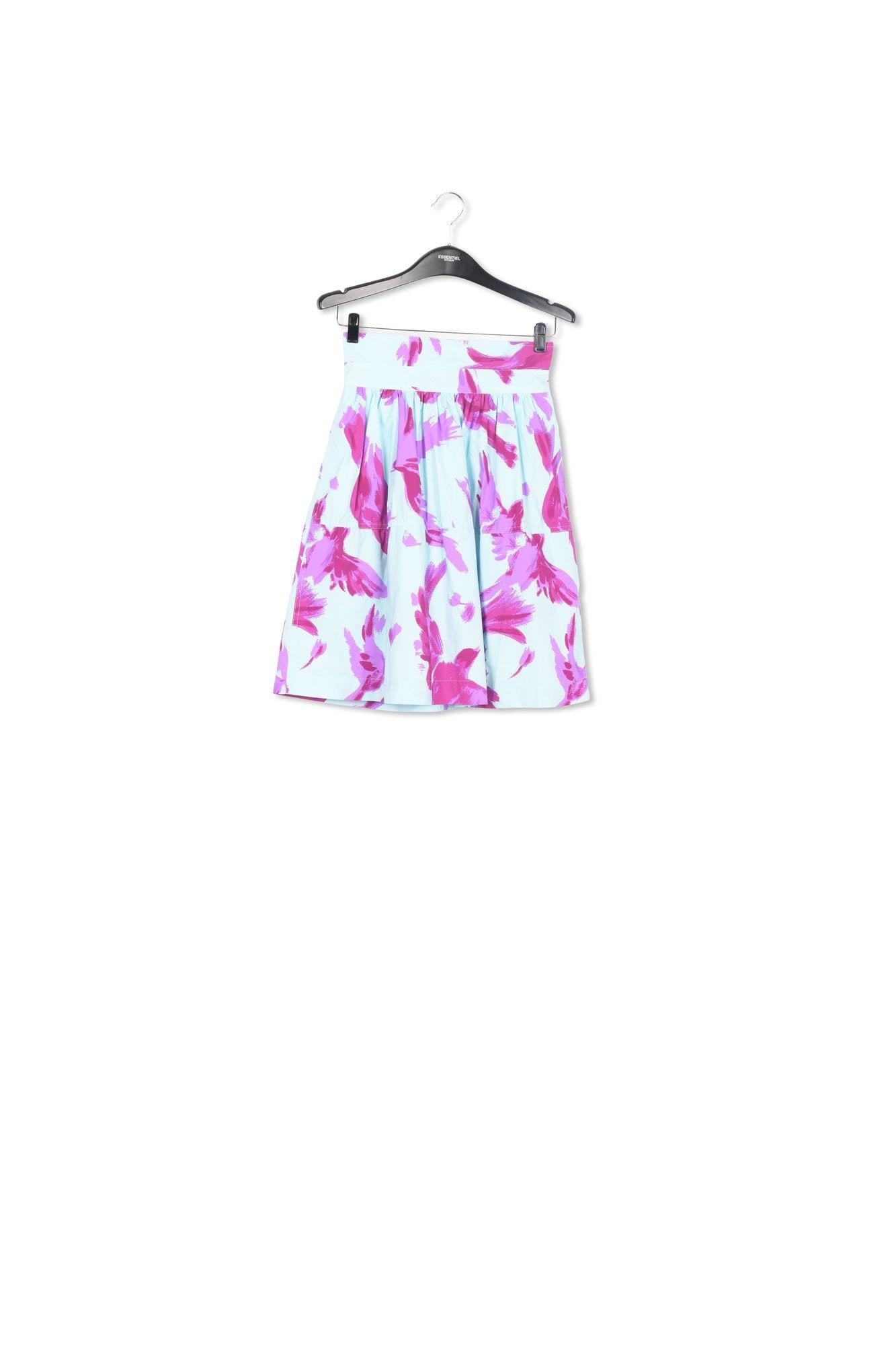 Light blue and purple gathered mini skirt RE—SSENTIEL | Essentiel second hand