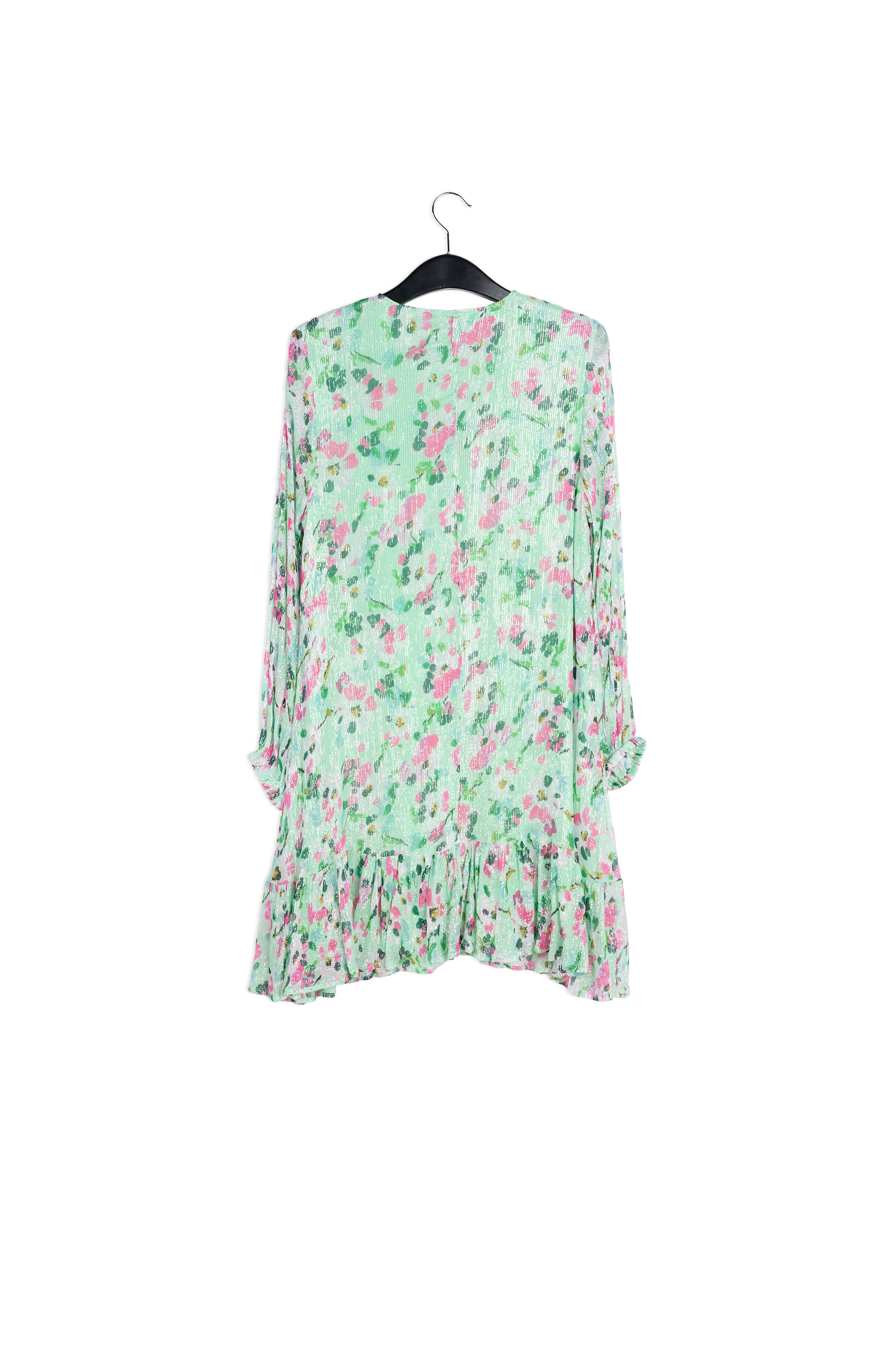 Mint green floral-print a-line dress RE—SSENTIEL | Essentiel second hand