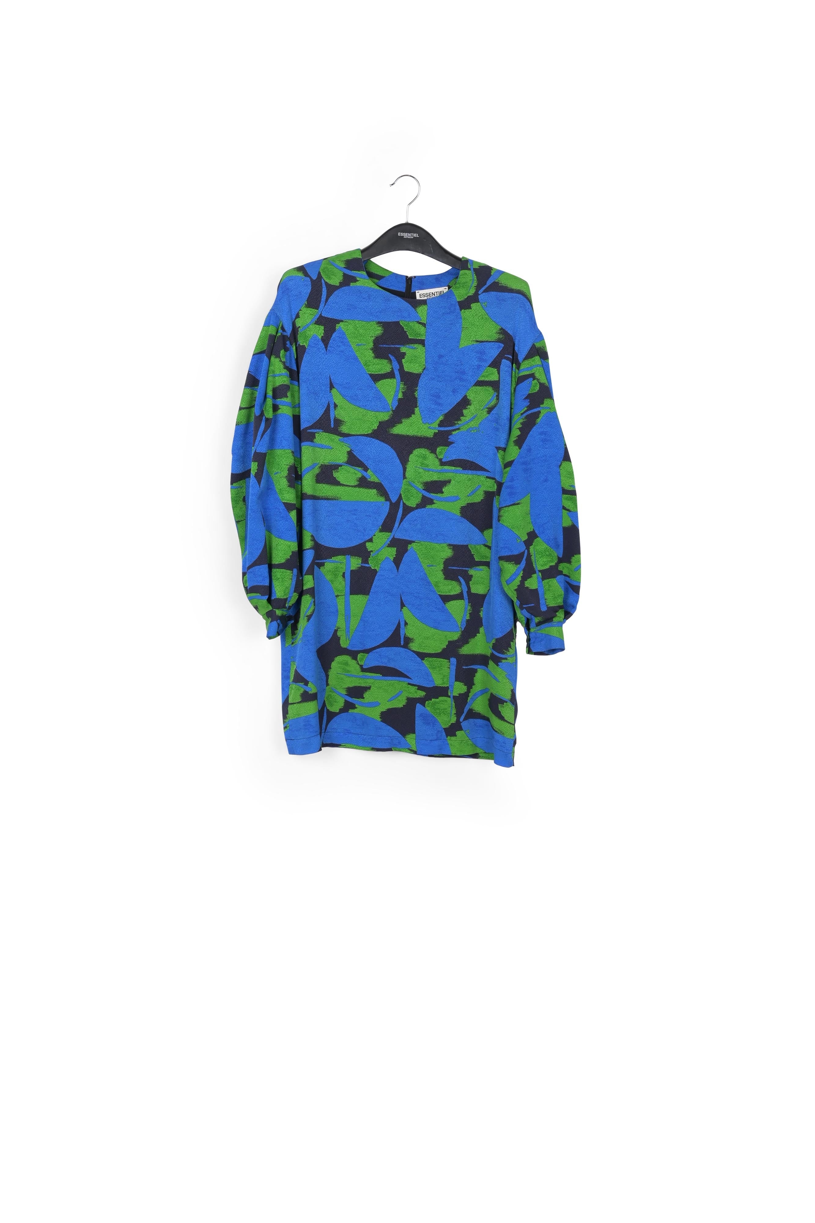 Mini robe à imprimé bleu, vert et noir RE—SSENTIEL | Essentiel second hand
