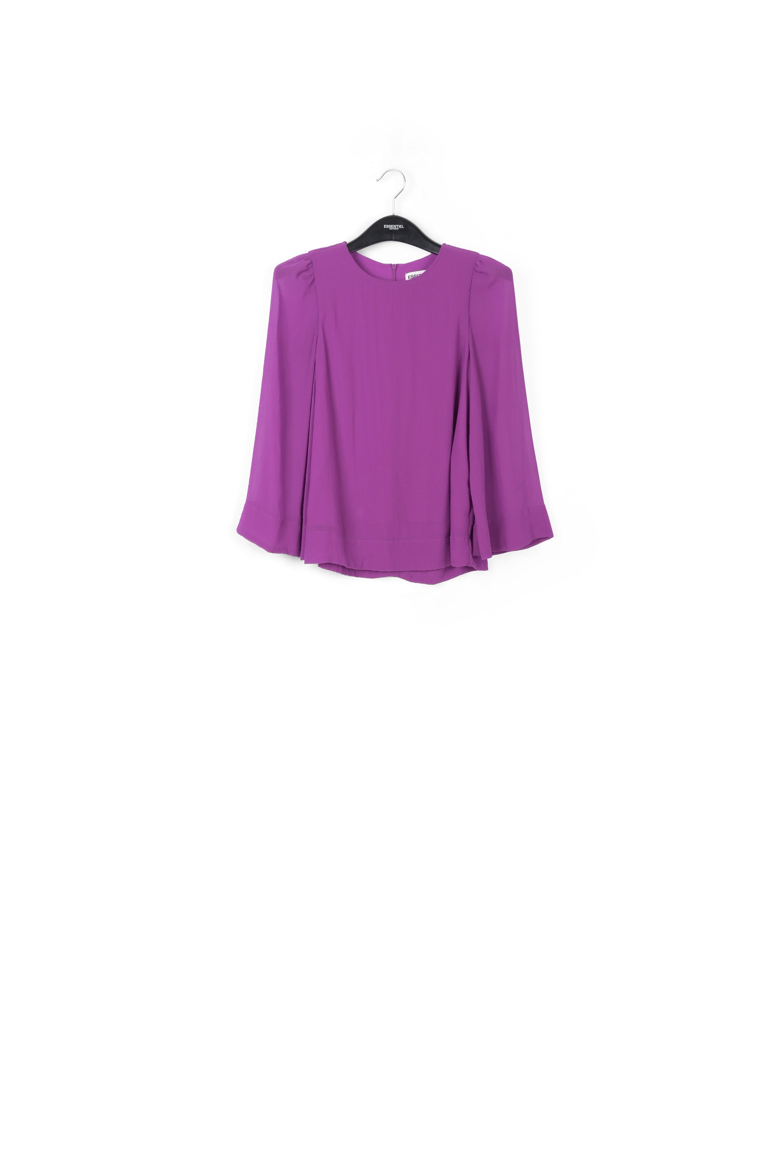 Purple top with puffed shoulders RE—SSENTIEL | Essentiel second hand